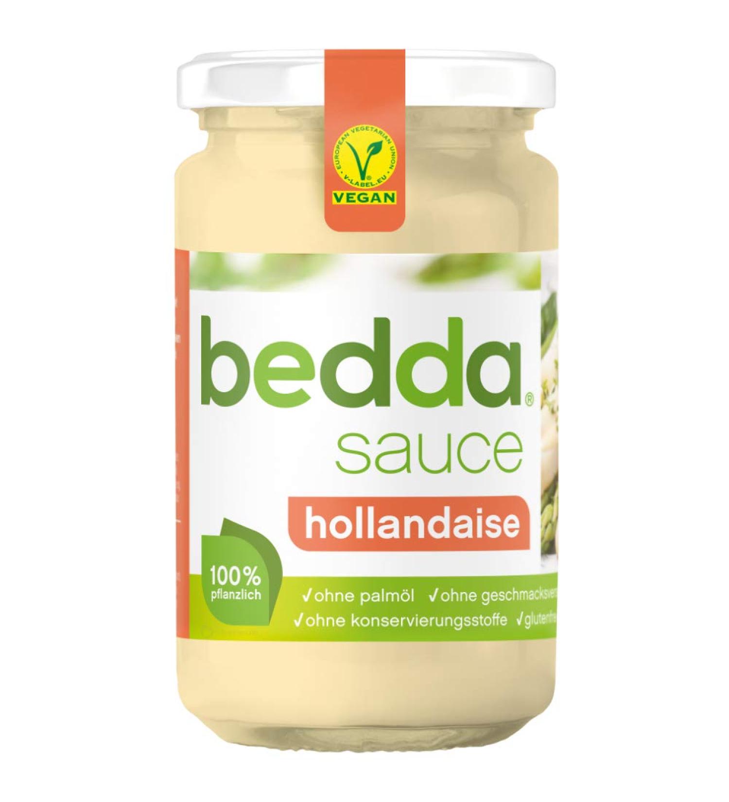 Bedda - innovative vegan hollandaise sauce with rapeseed oil - 230 ml in a resealable glass