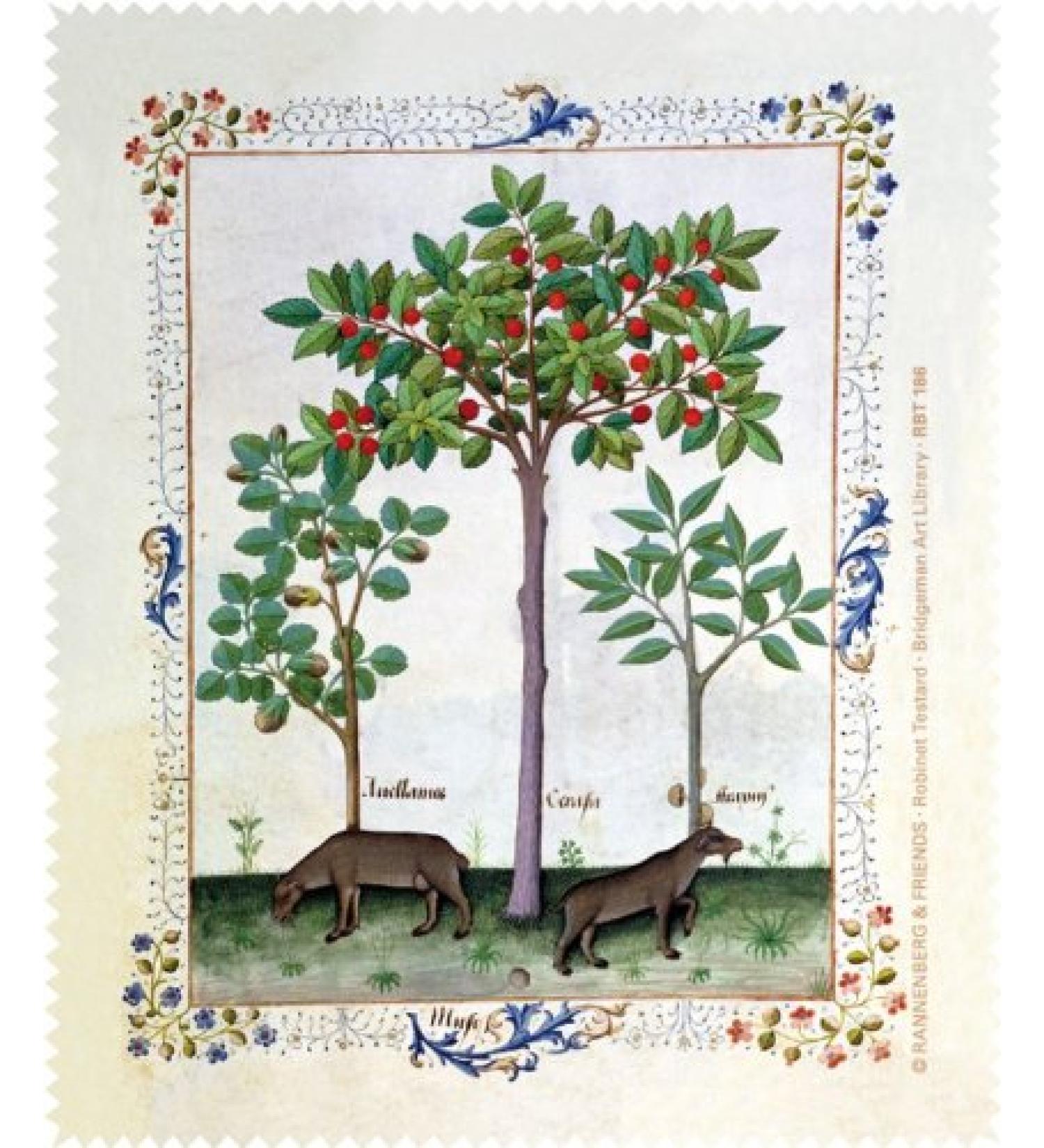 Glasses cleaning cloth "Hazelnut bush and cherry tree" Rannenberg and Friends