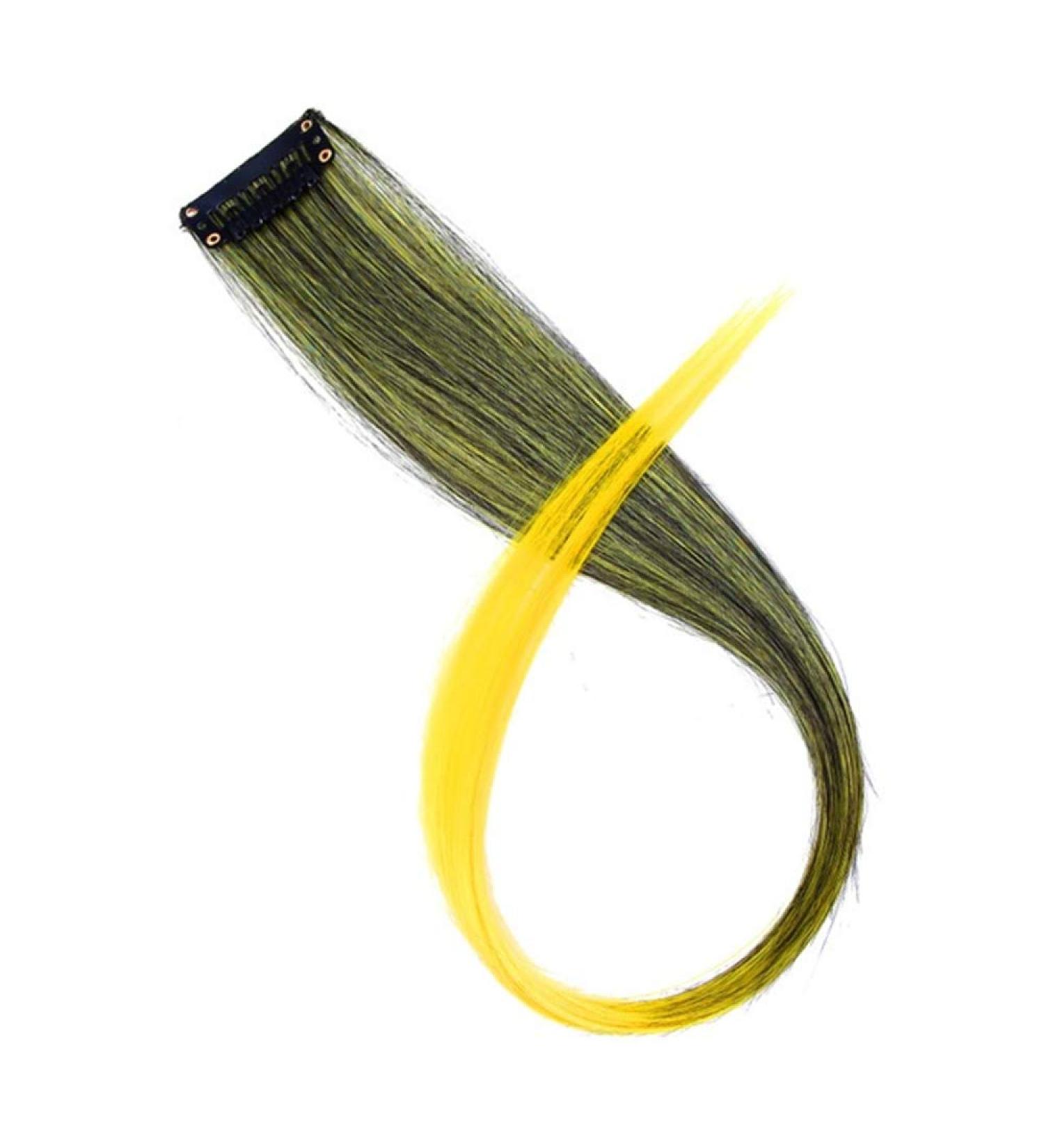 18 Inch Curly Hair Clip-in Extensions | Natural Synthetic Wig for Girls - Pink & Blue Colorful Options - Buy Online on GoSupps.com