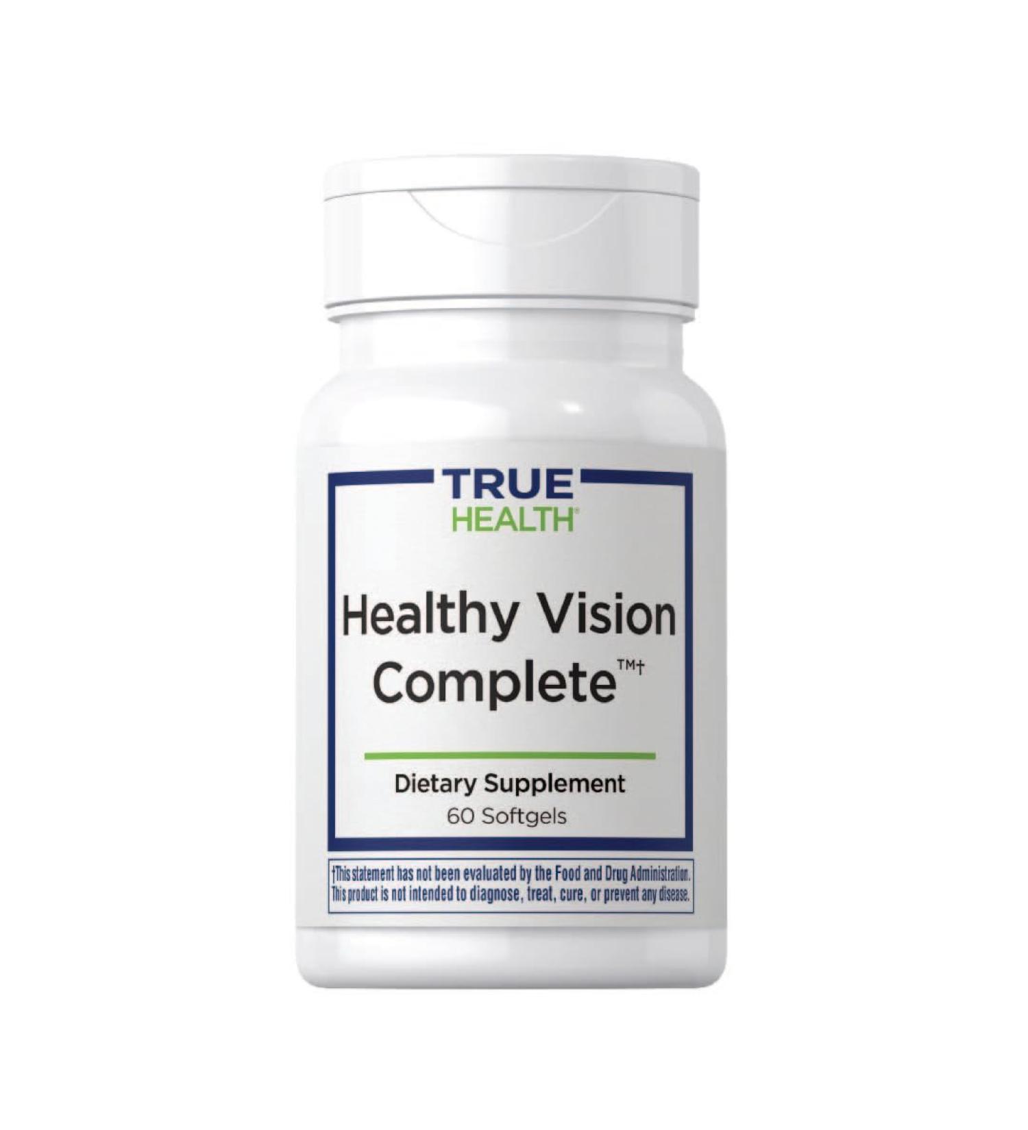True Health - Lutein & Zeaxanthin Multivitamin Supplement - with Vitamin C Vitamin A Zinc & Bilberry - 60 Softgels