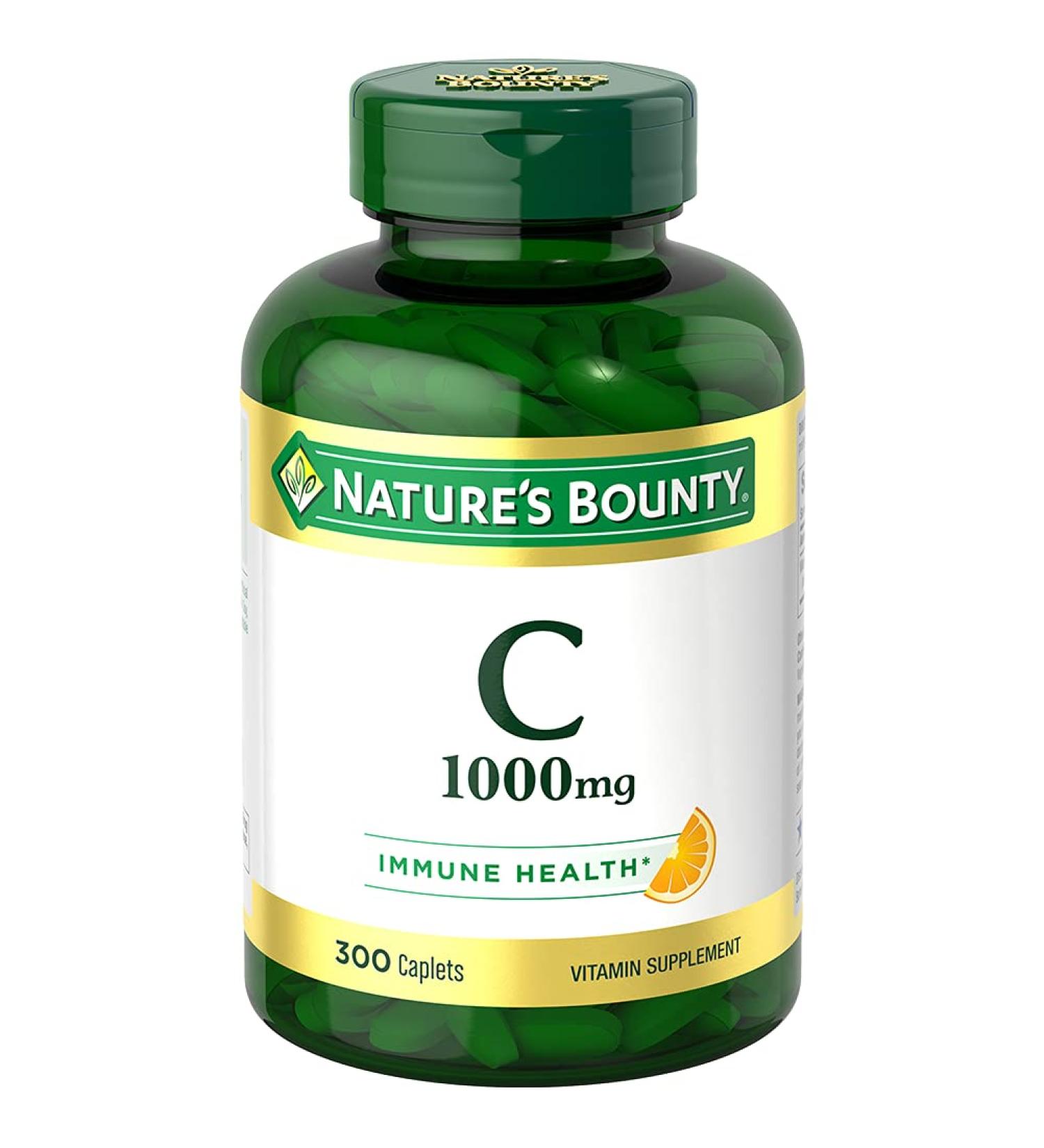 Nature's Bounty Vitamin C 1000 mg - 300 Caplets | Immune Support & Antioxidant - Buy Online on GoSupps.com