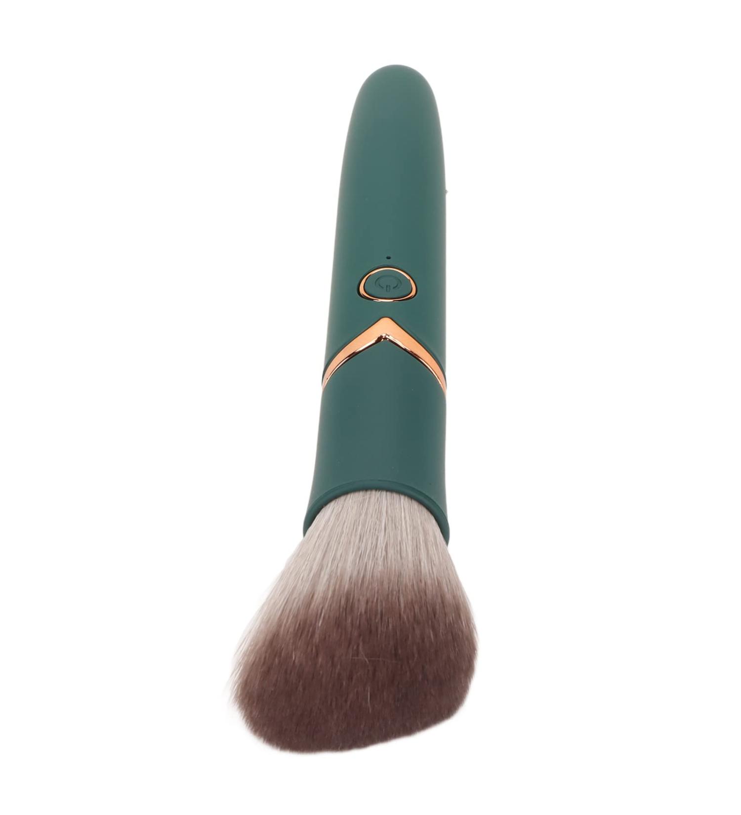 Tbest USB Rechargeable Makeup Brush 10 Gears Soft Fluffy Hair Electric Beauty Brush Green - Buy Online on GoSupps.com