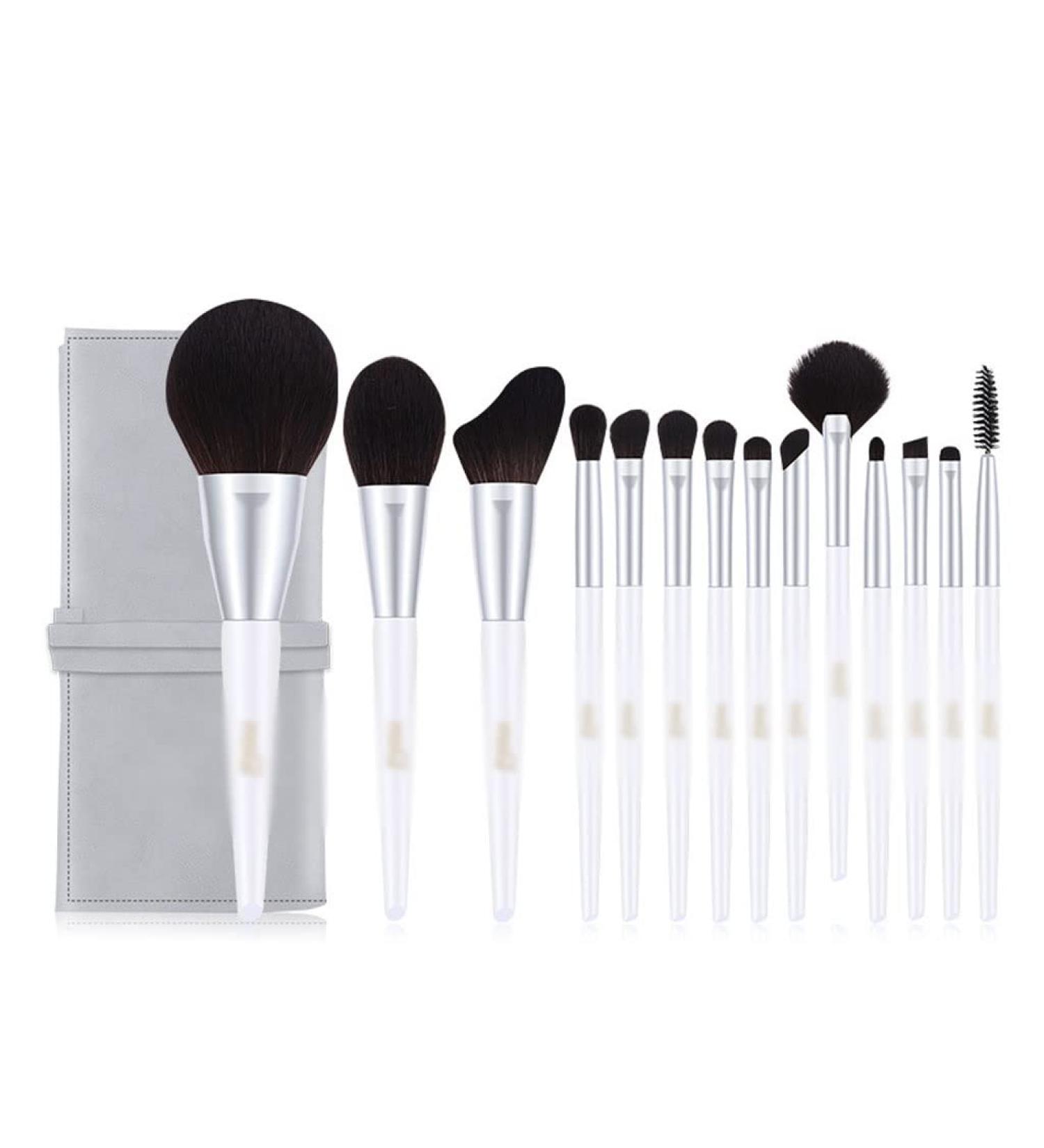 DFHBFG 14-Piece Makeup Brush Set | Complete Eye Shadow Blush & Powder Brushes | Premium Beauty Tools for Flawless Makeup Application - Buy Online on GoSupps.com