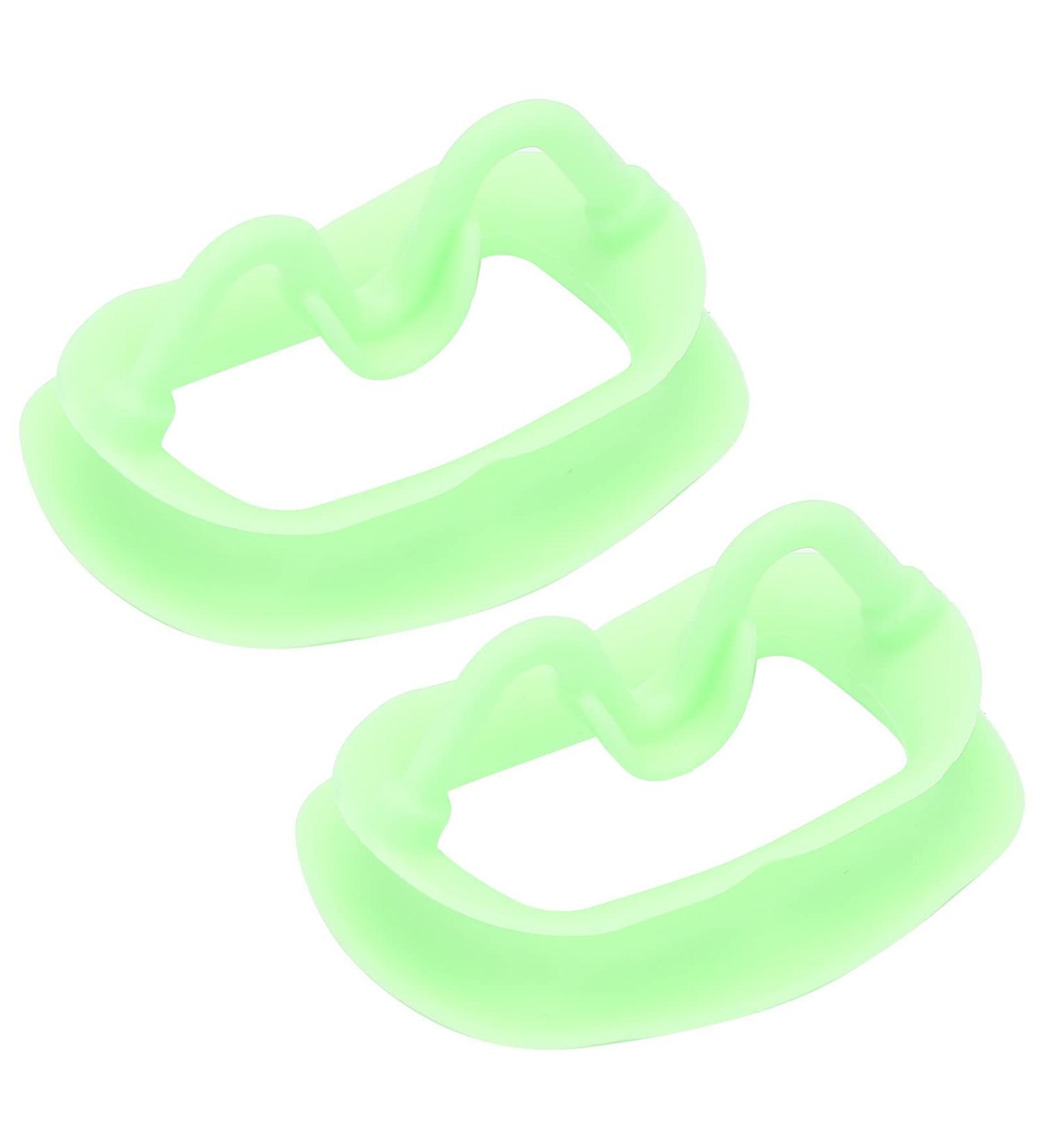 2 Pieces Silicone Mouth Opener - Reusable Portable Tooth Cheek Holder for Teeth Whitening & Oral Inspection | Green - Buy Online on GoSupps.com