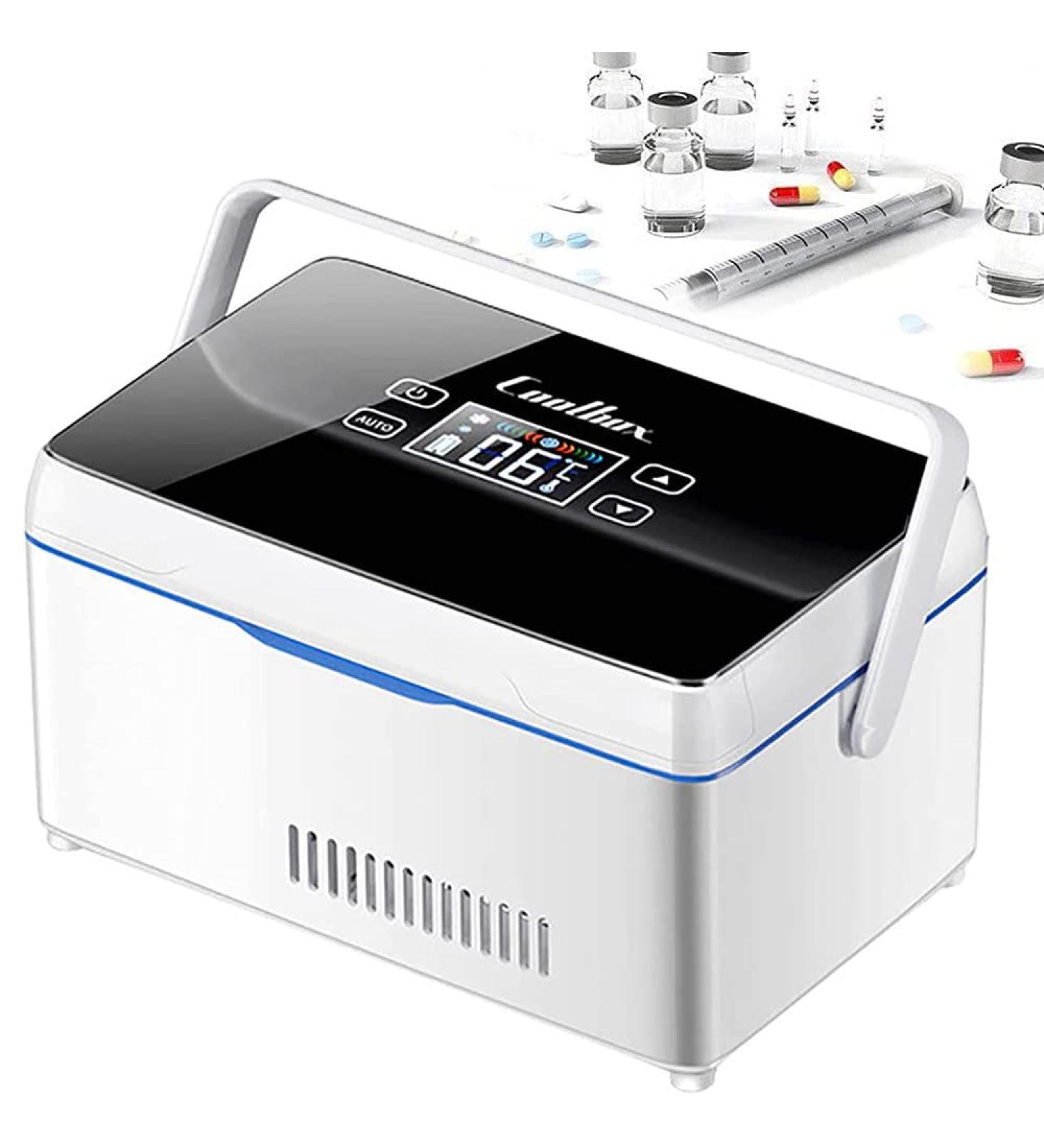 Large Capacity Medicine Fridge Mini Coolers Car Fridge Refrigerated Insulin Fridge Suitable for Travel/Interferon 2 battery - Buy Online on GoSupps.com