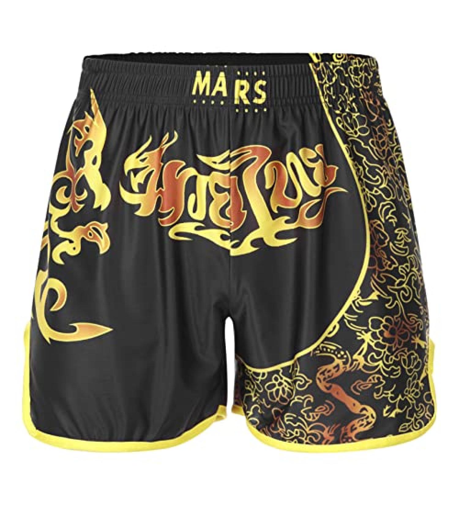 QinCiao Muay Thai Shorts for Men and Women - Black Medium | MMA Gym Boxing Kickboxing Fitness Trunks - Buy Online on GoSupps.com
