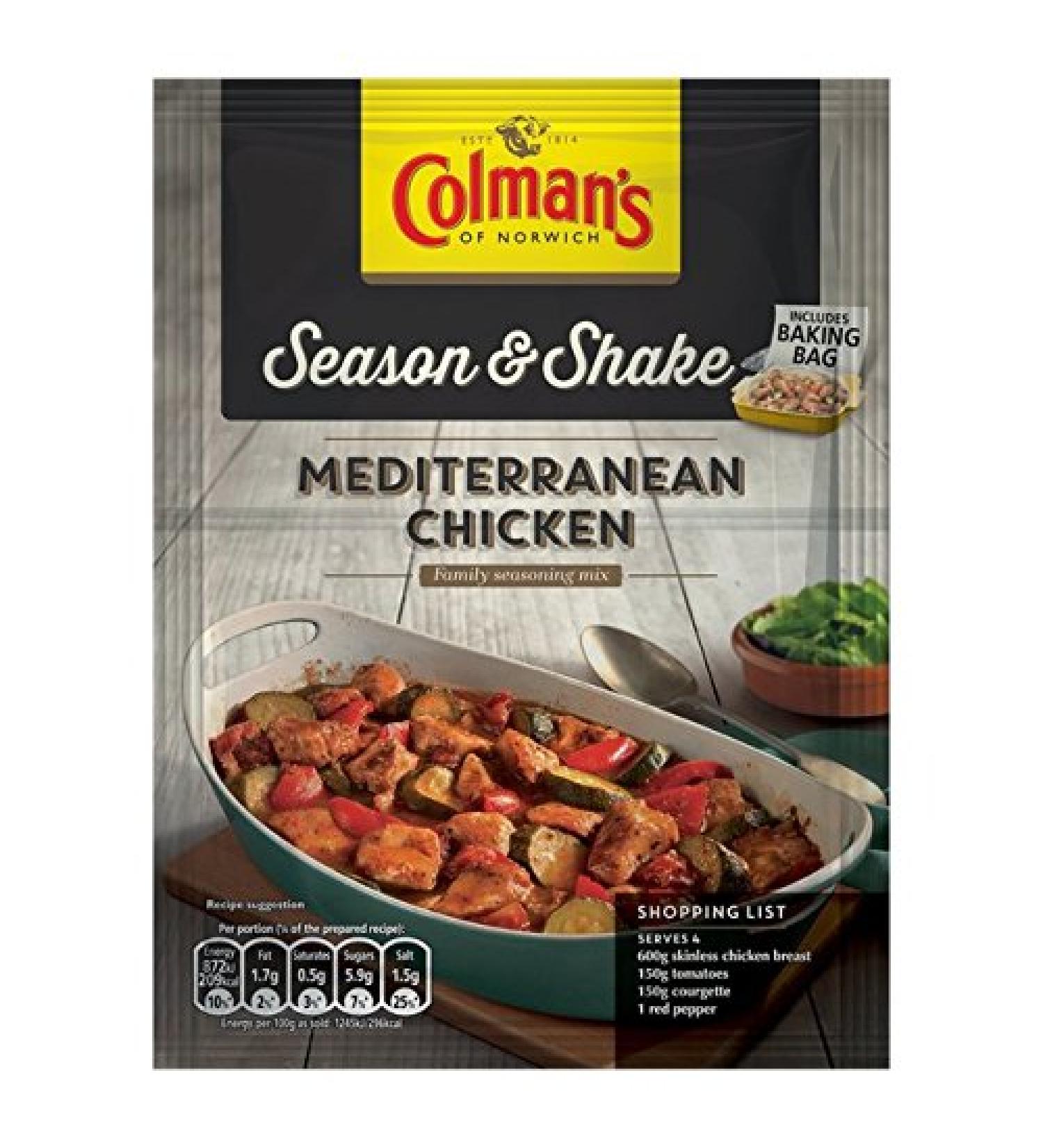Colman's Colman's Season & Shake Mediterranean Chicken Seasoning Mix 33g