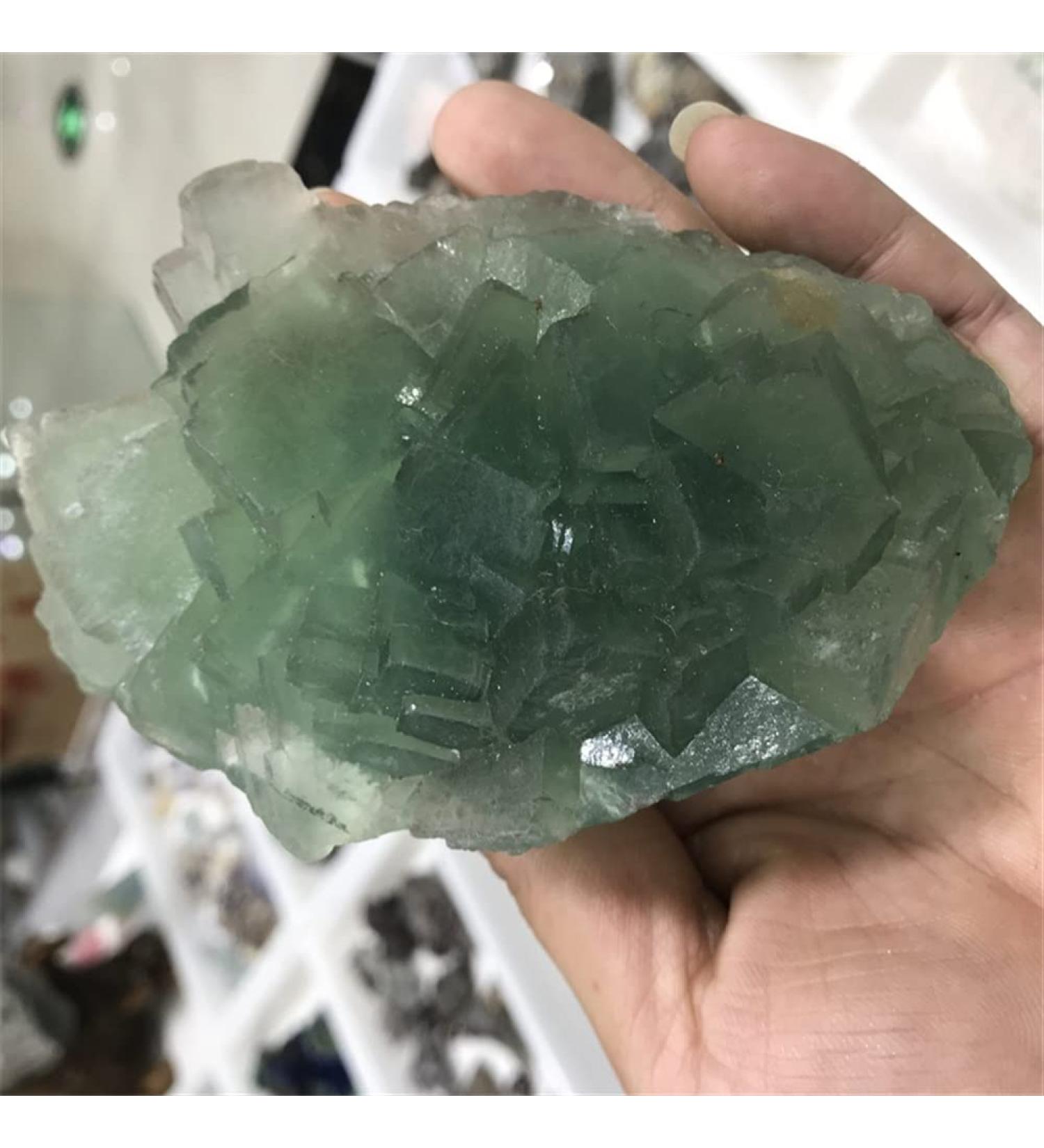 Natural Crystal Rough Natural Crystal Rough Specimen 80g-100g Natural Green Fluorite Calcite Specimen Aquarium Interior Decoration Crystal and StoneStone - Buy Online on GoSupps.com