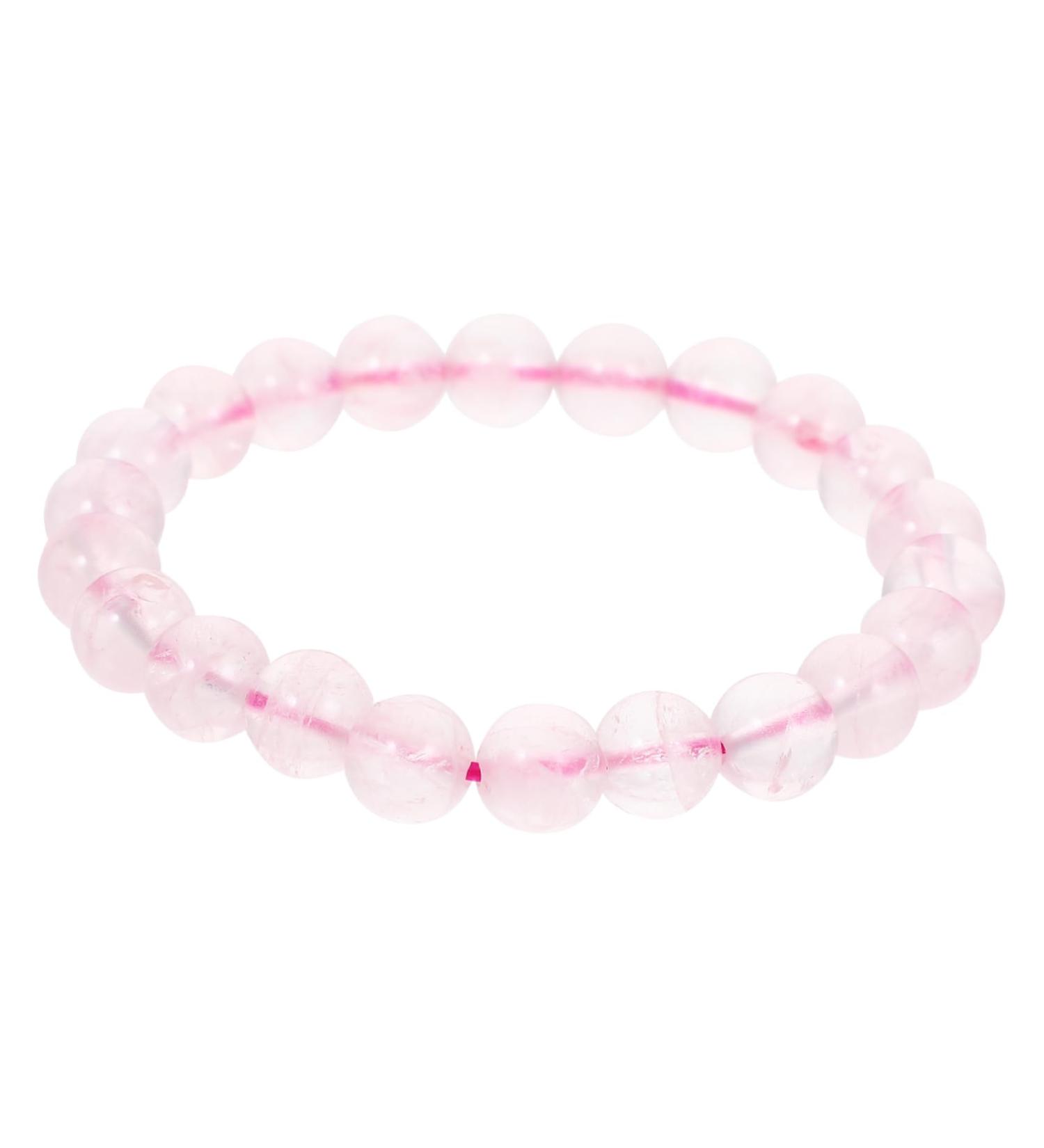 Exceart Portable Wristwalk Bracelet - Crystal & Pearl Ladies Accessories | Unisex Amethyst & Pink Gemstone Bracelet 0.8x7cm - Buy Online on GoSupps.com