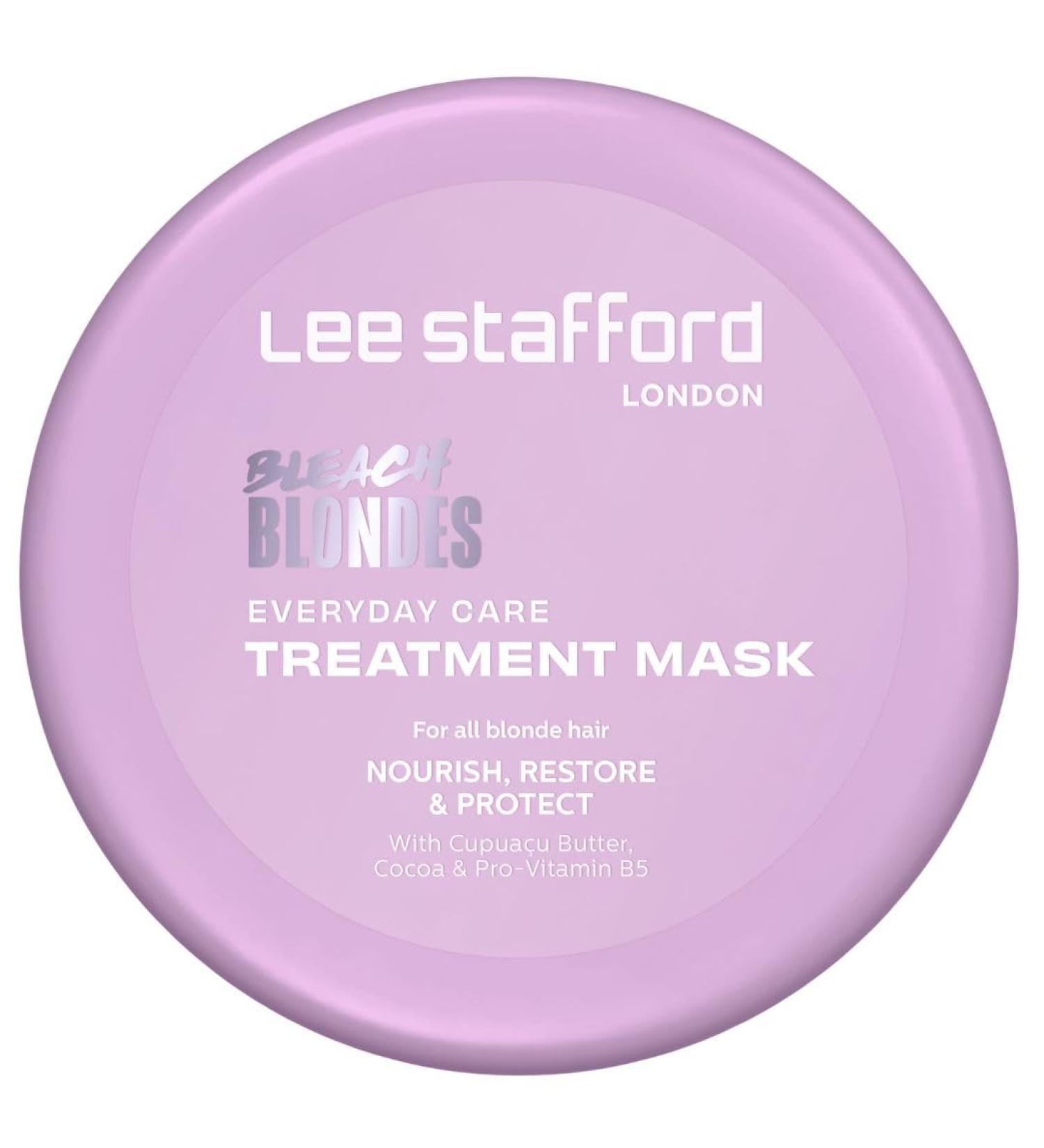 Lee Stafford Daily Blonde Hair Mask | Hydrate & Brighten Bleach Blondes - 16.7 Fl Oz Treatment for Dry Damaged Hair Neutralizes Yellow Tones - Buy Online on GoSupps.com