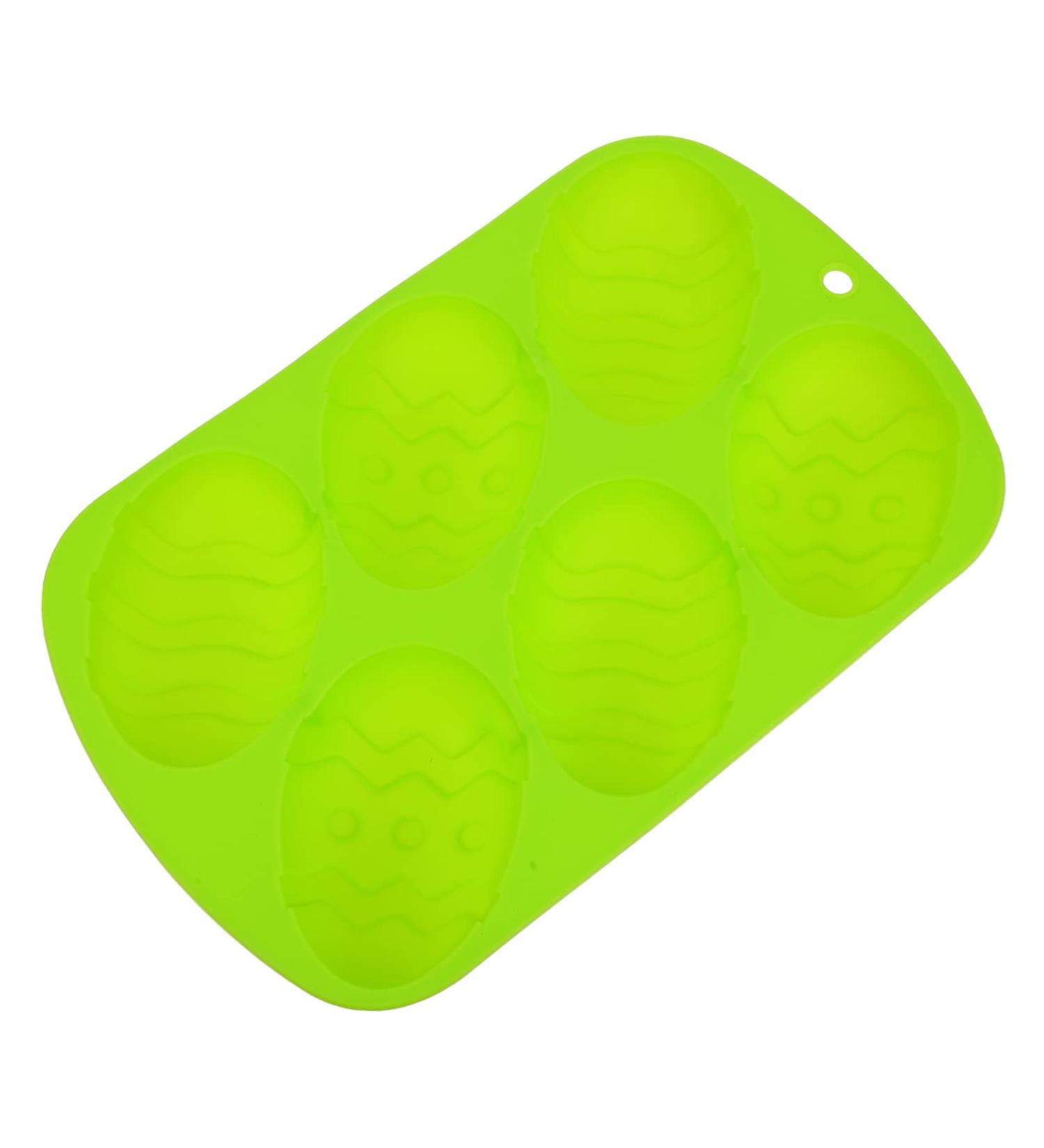 MAGICLULU 1pc Easter Egg Cake Mold Silicone Egg Molds Easter Candle Cake Mould Home DIY Baking Silicone Fondant Silcone Molds Candy Molds Biscuits Mold Muffin 3D Silica Gel Decorations 26.5X16.5CM Green - Buy Online on GoSupps.com