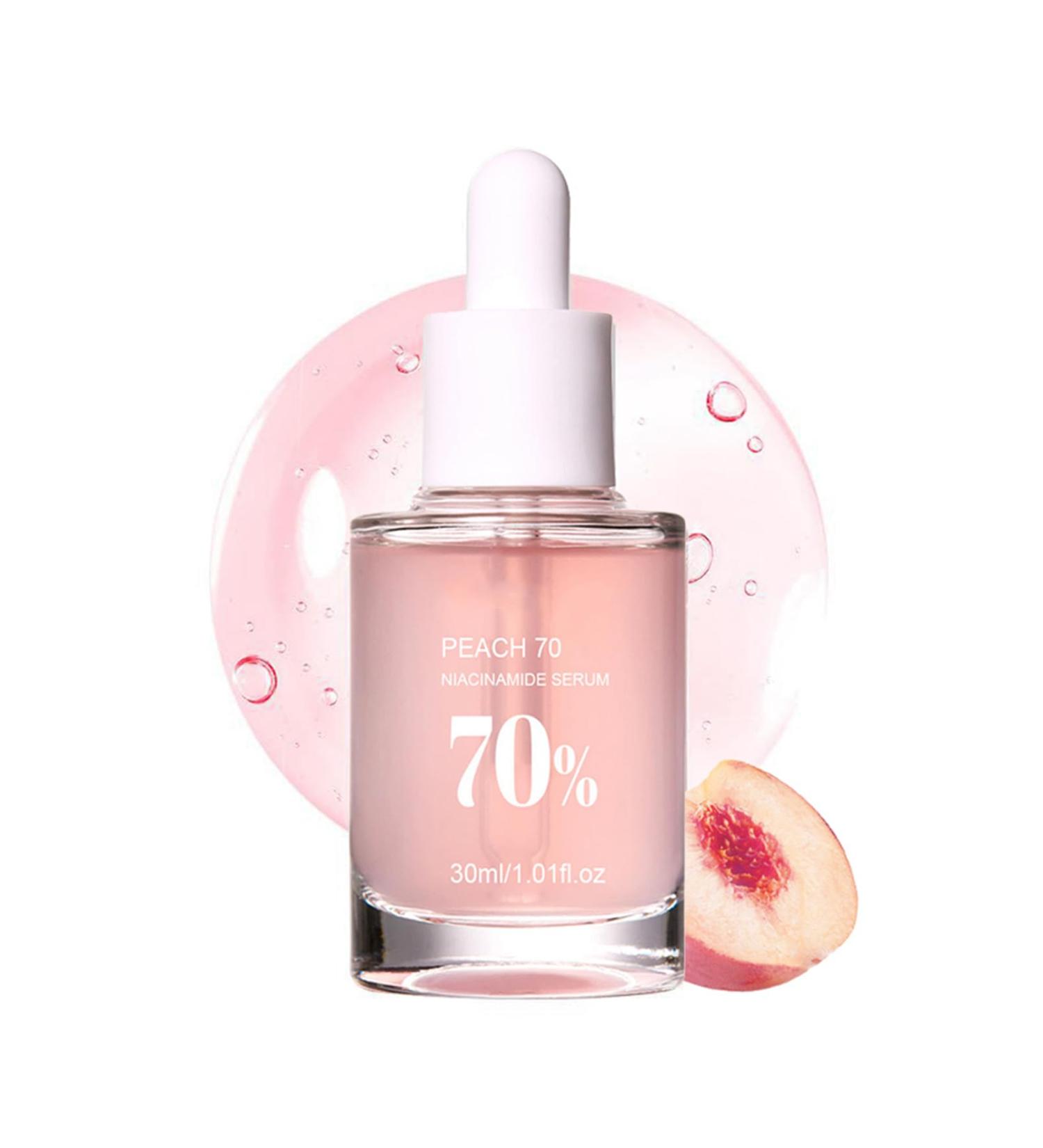 Peach 70 Niacin Serum 70% Peach Niacinamide Serum Hydrating Face Serum Daily Clean Beauty Skincare Face Serum for Women(30ml) - Buy Online on GoSupps.com