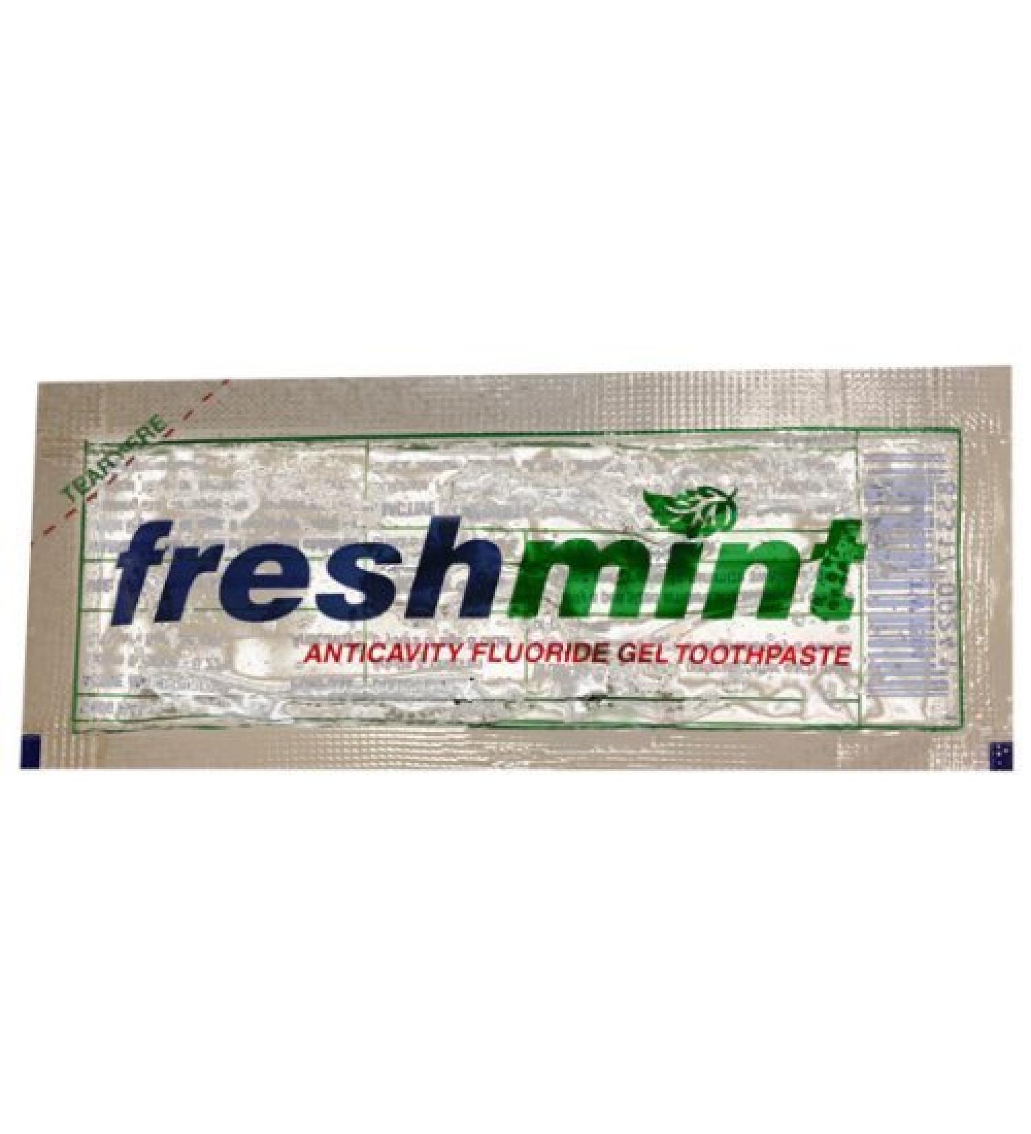Freshmint Single Use Clear Gel Toothpaste Packets 144 Pack 144 Count (Pack of 1)