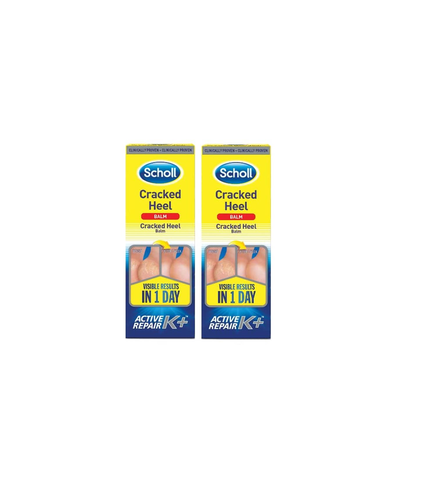 Scholl Cracked Heel Repair Cream Clinically Fast Skin Repair Cream Active 2x60ml Bottles Proven