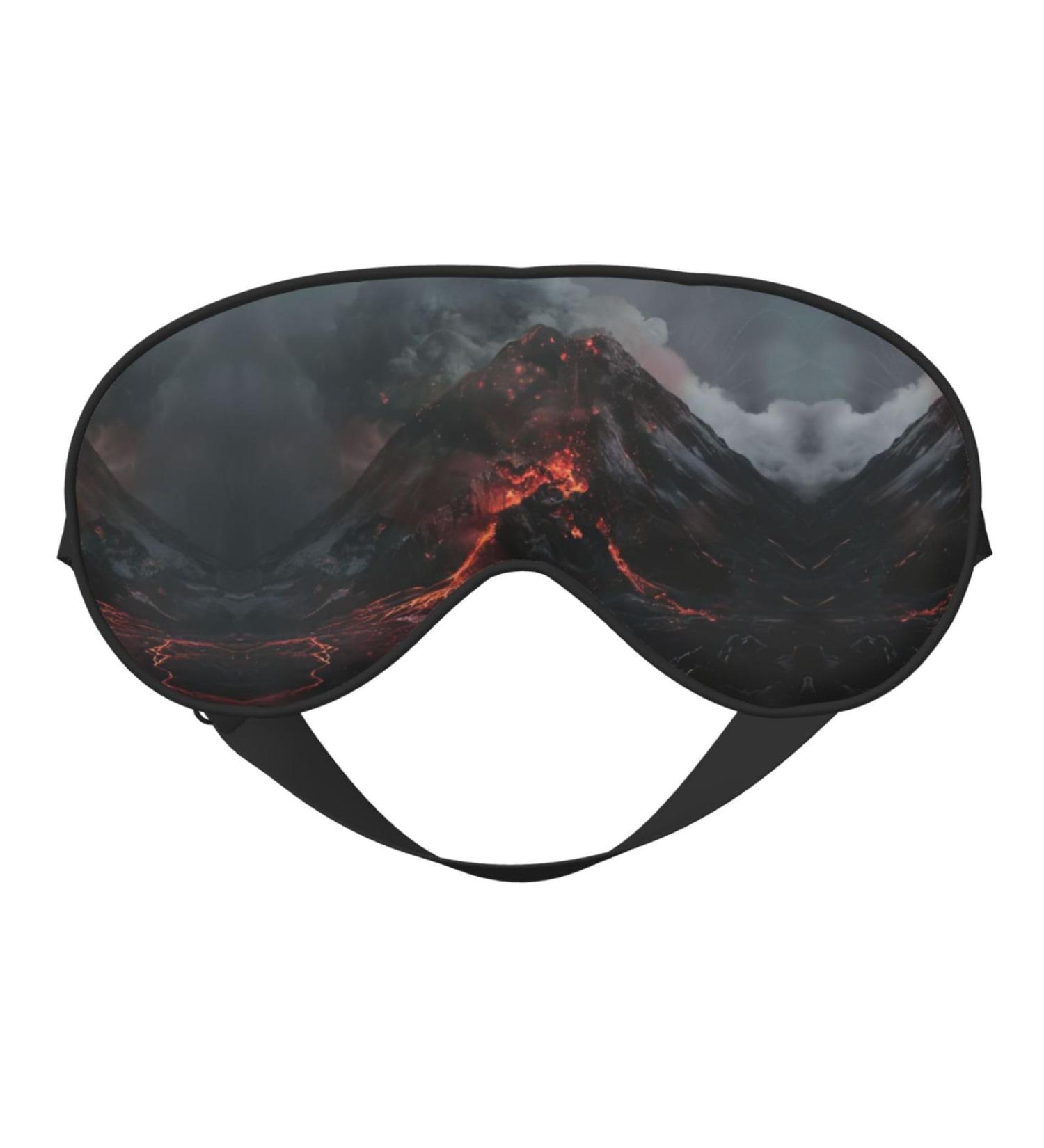 Volcano Print Double-Sided Eye Mask | Soft Light-Blocking Design for Improved Sleep Quality - Shop Internationally - Buy Online on GoSupps.com
