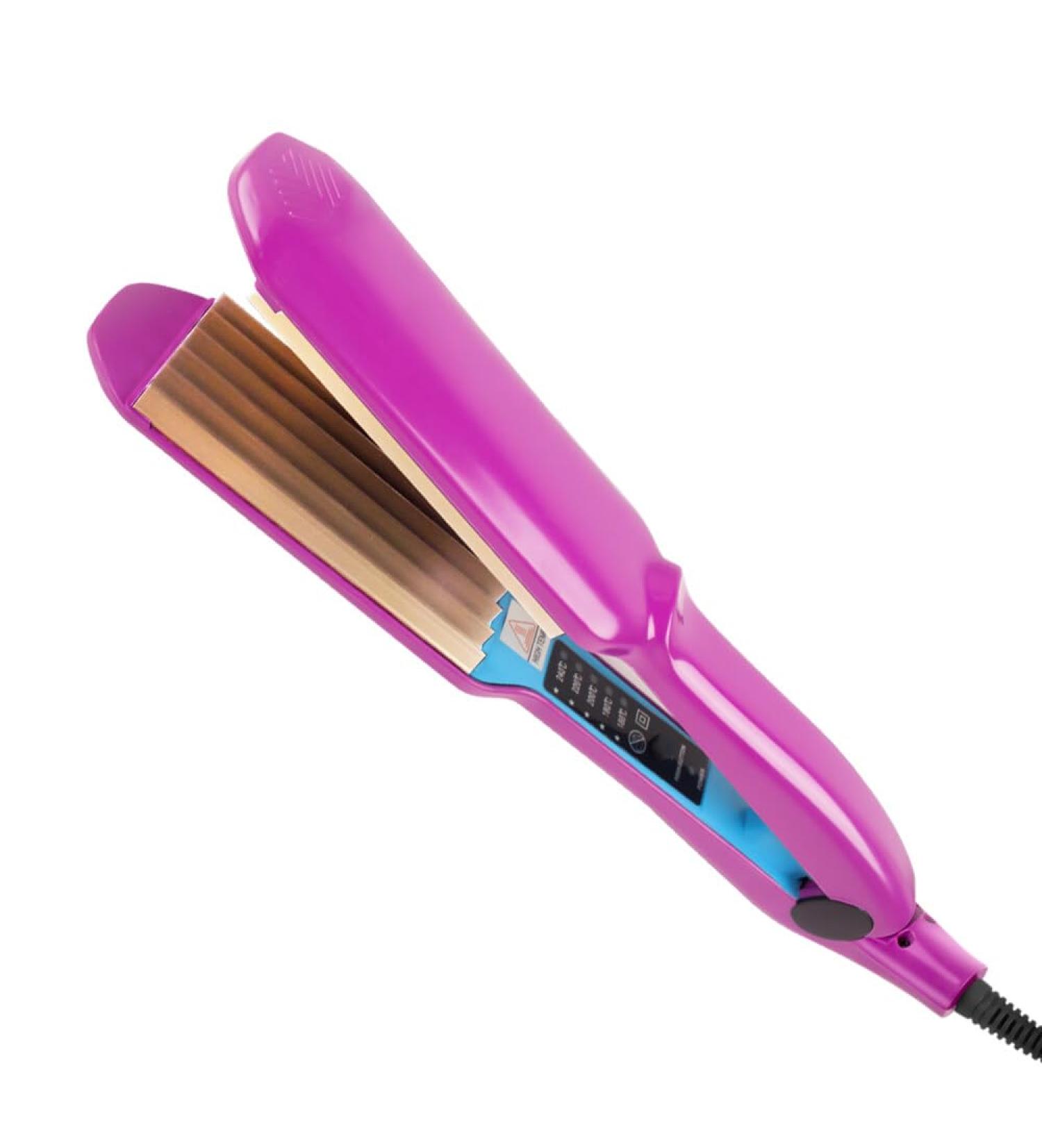 Naveso Crepe Iron for Hair | Adjustable Temperature Hair Crimper for Volume & Fluffy Hairstyles | 5 Heat Settings & Ceramic Plates - Buy Online on GoSupps.com