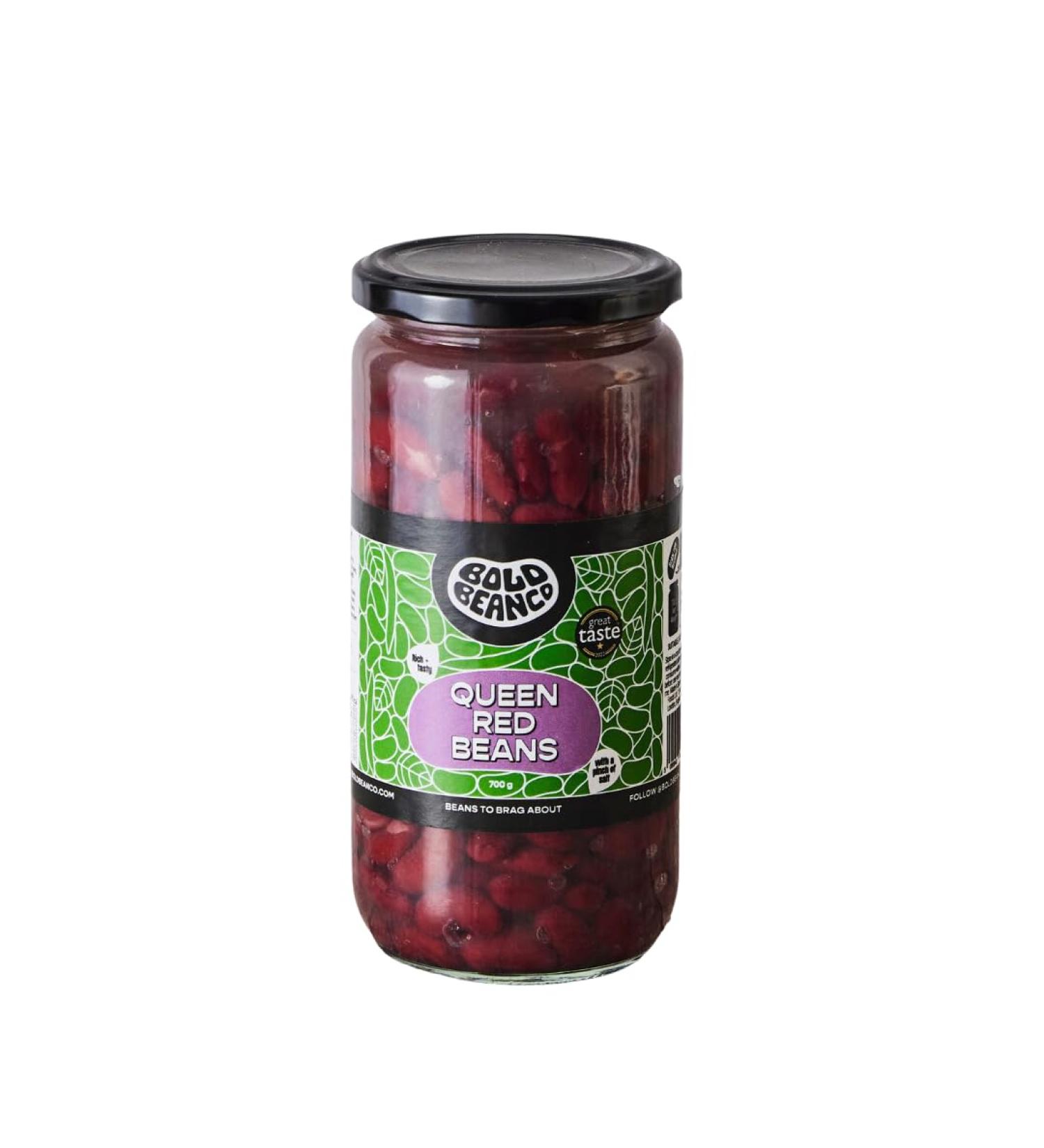 Bold Bean Co Queen Red Beans. 1 x 700g Jar All Natural Ingredients Suitable for Vegans - Buy Online on GoSupps.com