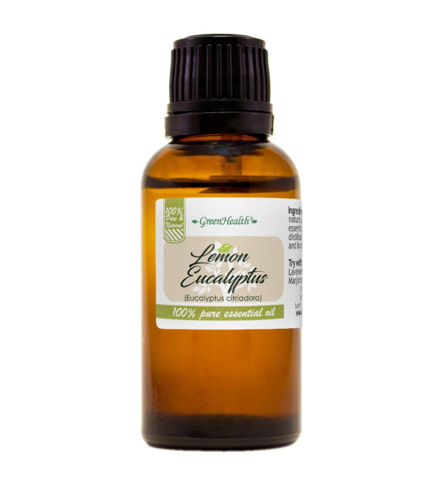 GreenHealth Lemon Eucalyptus - 1 fl oz (30 ml) Glass Bottle - 100% Pure Essential Oil - Buy Online on GoSupps.com