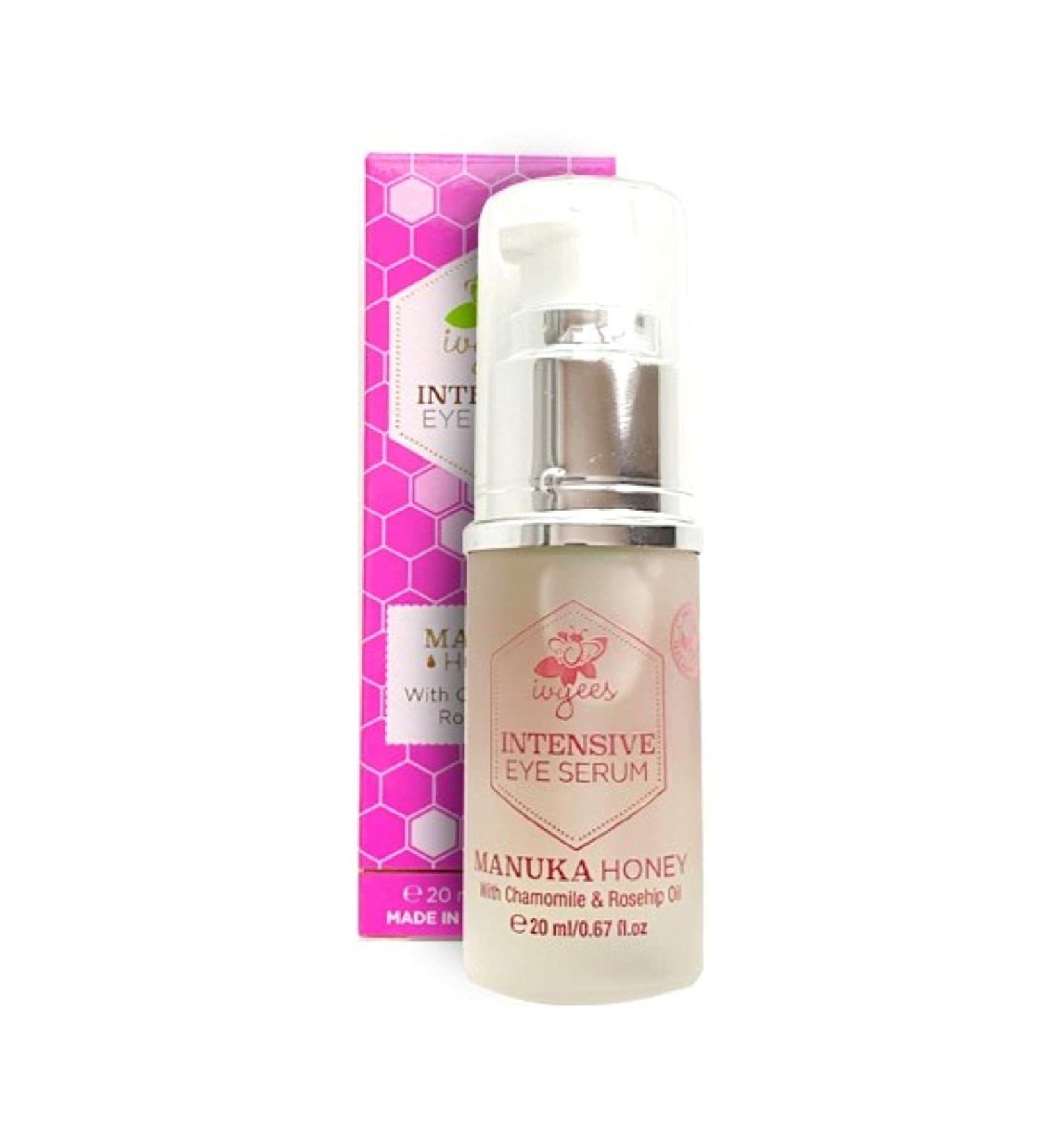Intensive Eye Serum .67oz With Manuka Honey Reduces Puffiness and Revives Tired Eyes Helps Eliminate Fine Lines and Crow's Feet Fragrance Free