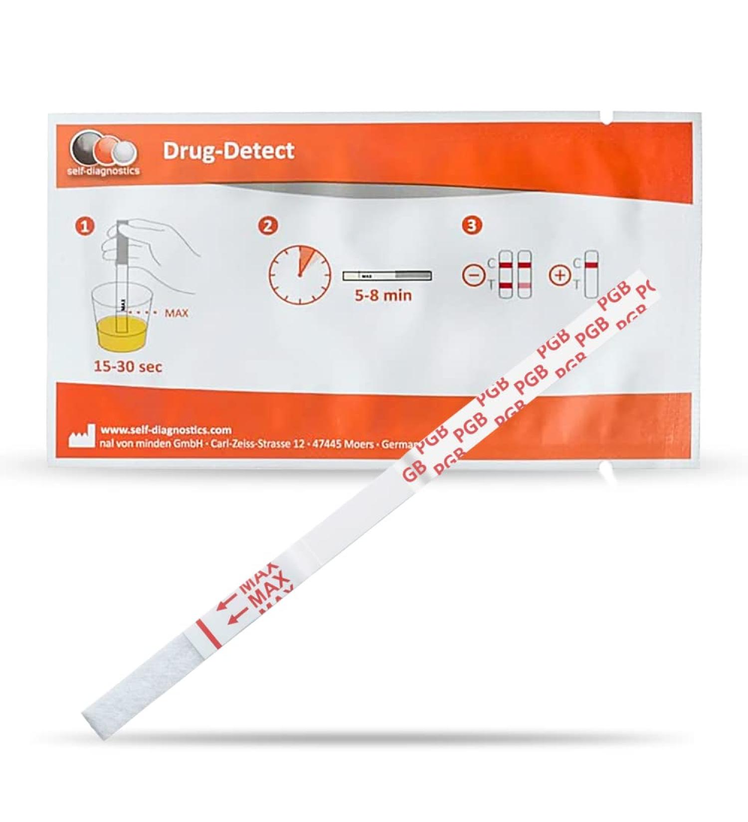 Self-Diagnostics Pregabalin (PGB) Drug Test 5 Strips 500 ng/ml Cut-off Quick 5-Minute Urine Test for Accurate Results - Buy Online on GoSupps.com