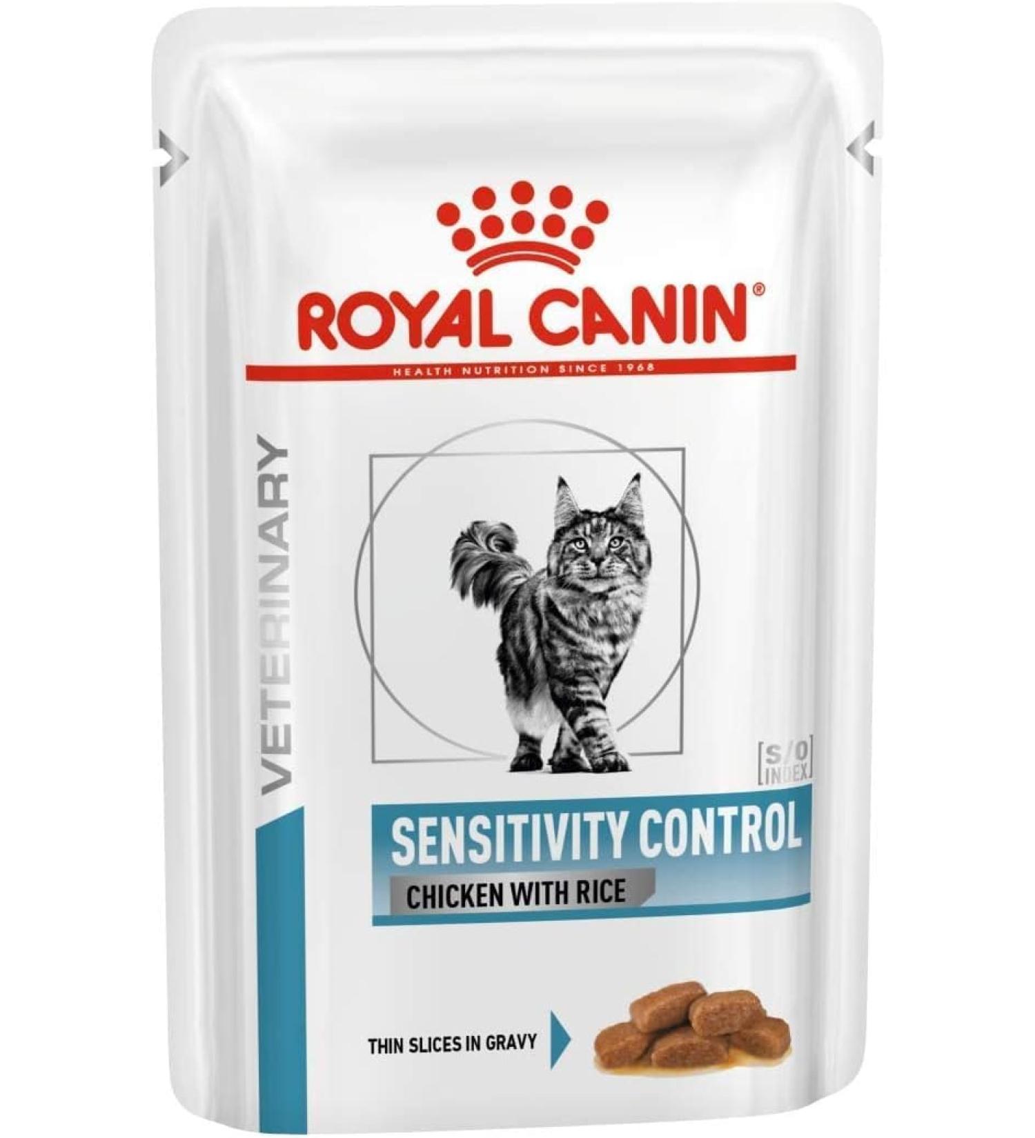 Royal Canin Sensitivity Control Cat Wet 12 x 100g - Chicken & Rice Pouch - Buy Online on GoSupps.com
