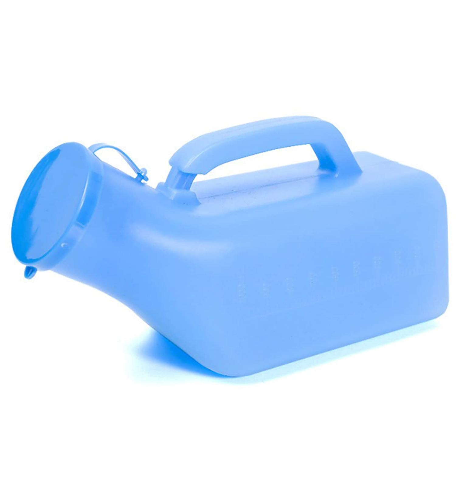 1 Packs -Men's Urinal Spill Proof Urinal -Anti-Spill Reusable for Men with Lid Urinal Funnel for Home Travel Outdoor Blue Happy - Buy Online on GoSupps.com