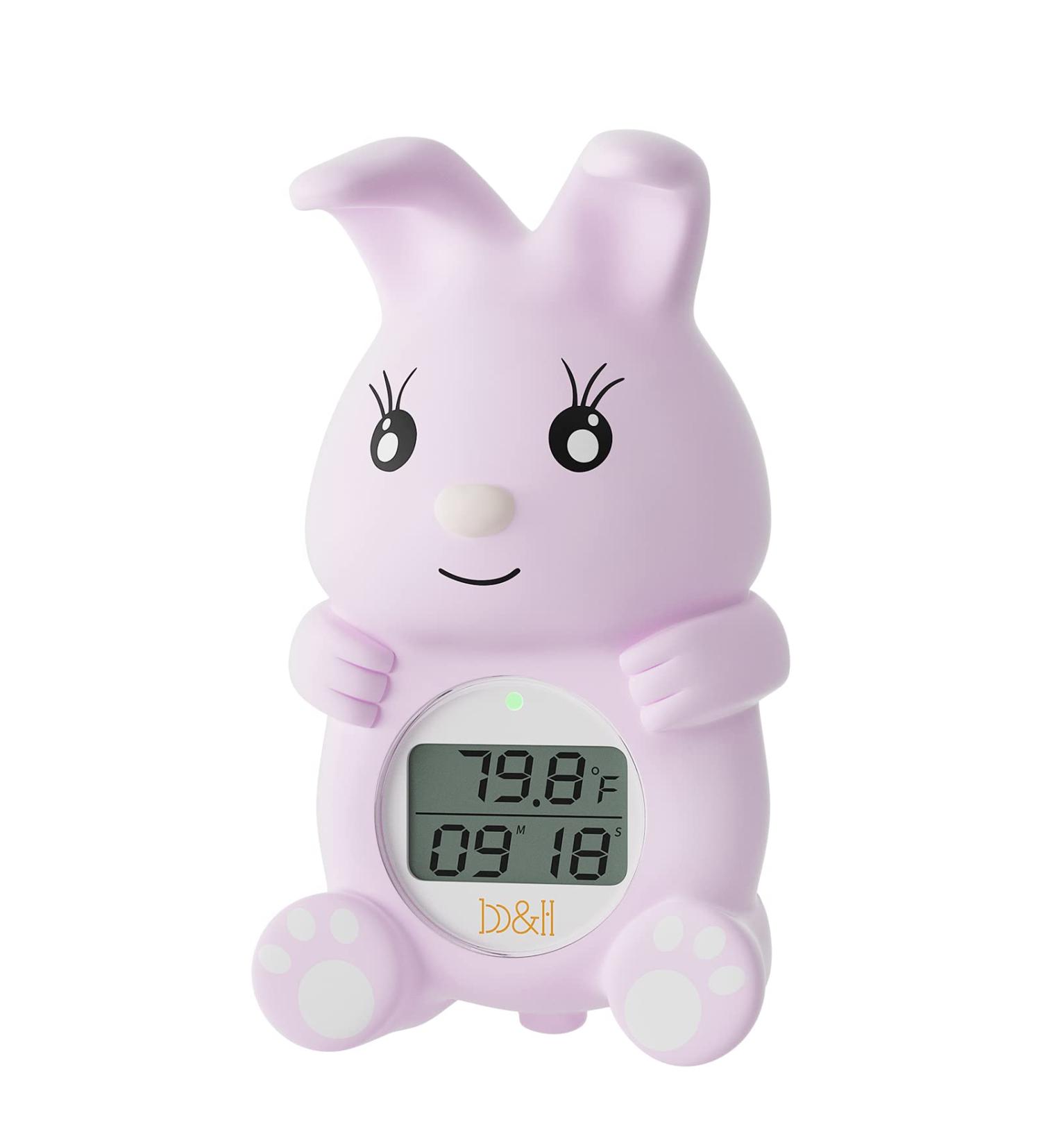 B&H Bunny Baby Bath Thermometer - Upgraded Infant Safety Floating Toy, FahrenheitCelsius, Kids Bathroom Essential (Pink) - Buy Online on GoSupps.com