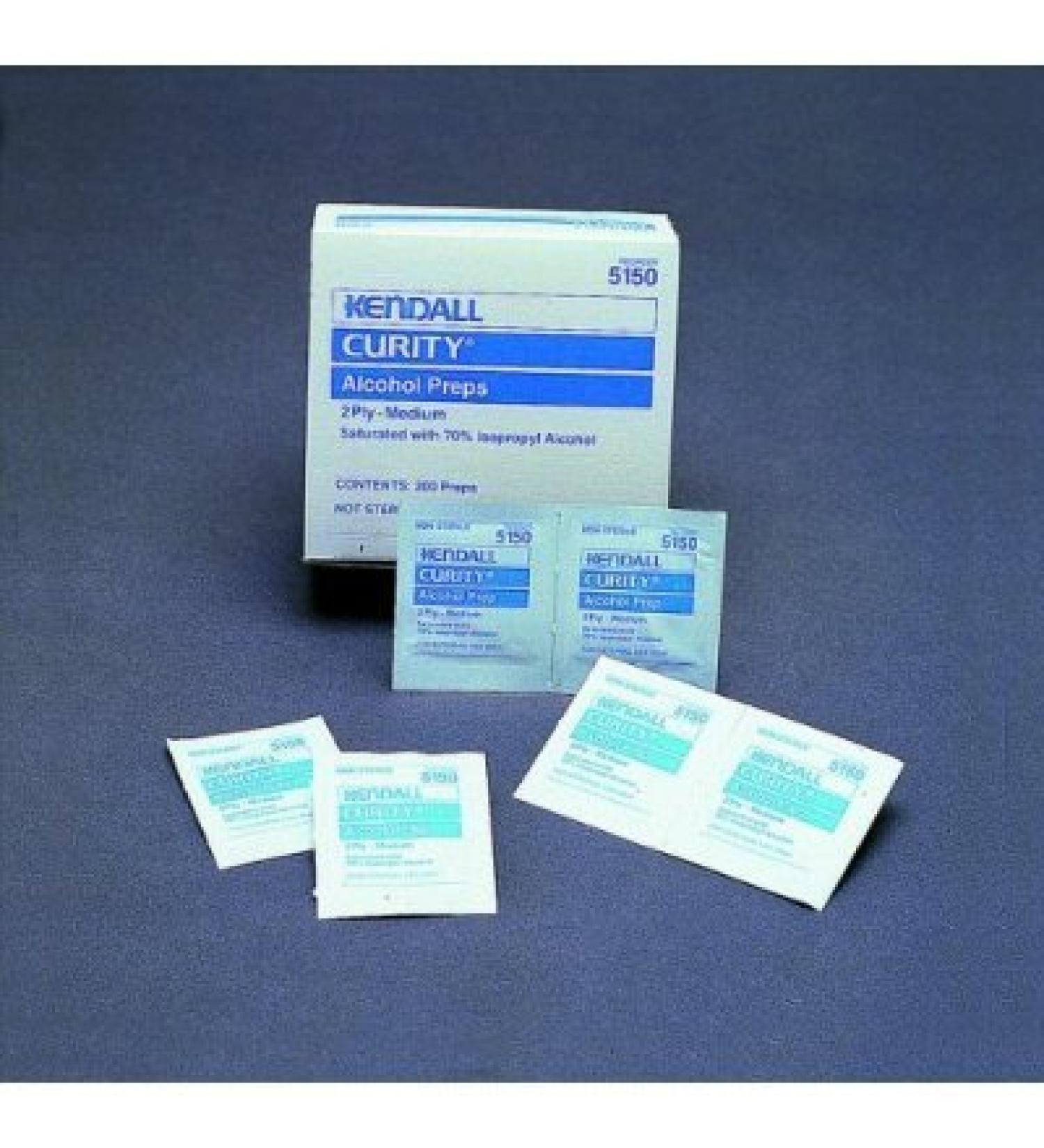 Kendall Curity Alcohol Prep Pads -Sterile - One Box of 200 5150/5750