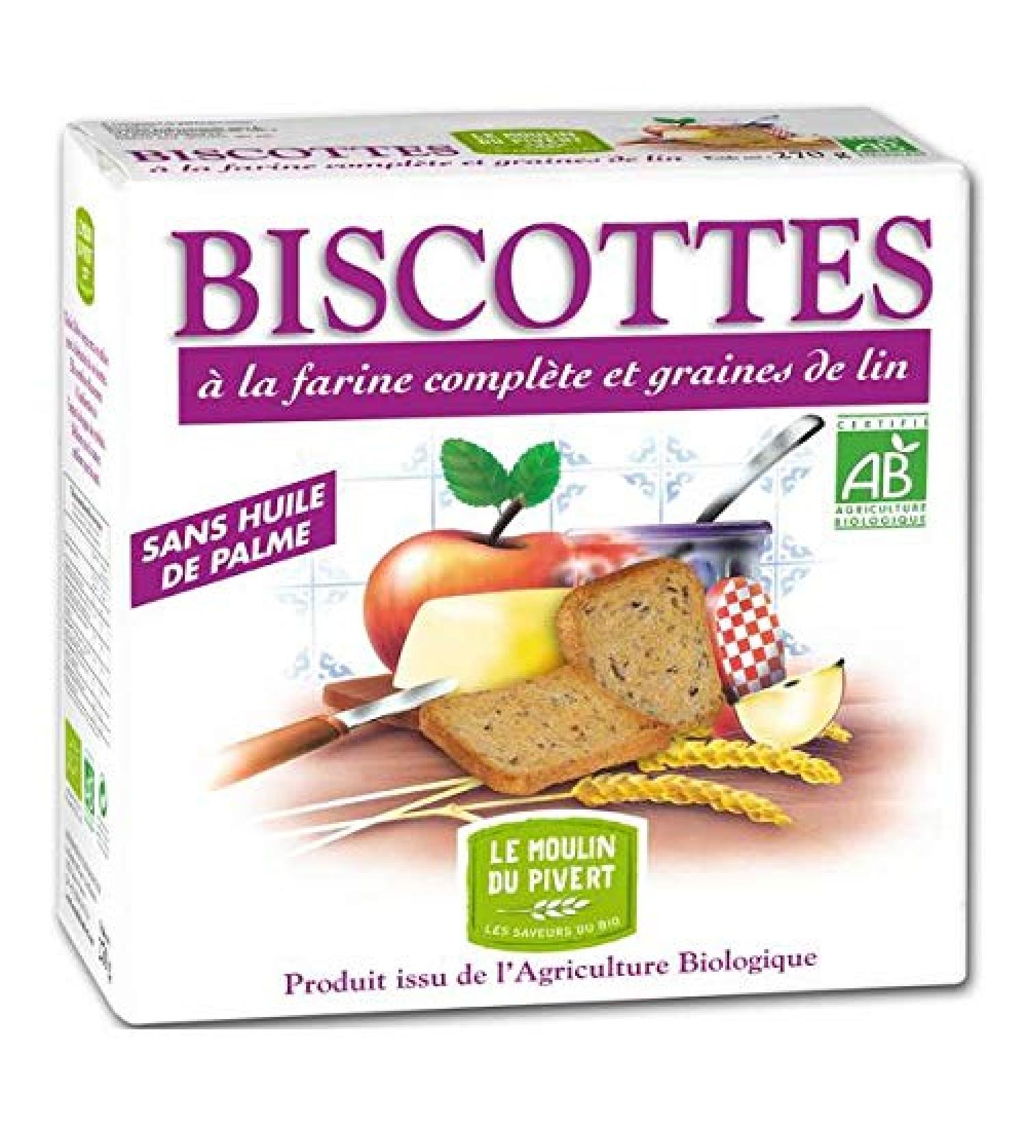 Le Moulin Du Pivert - Rusk with Wholemeal Flour and Flax Seeds 270G - Sold per unit - Buy Online on GoSupps.com