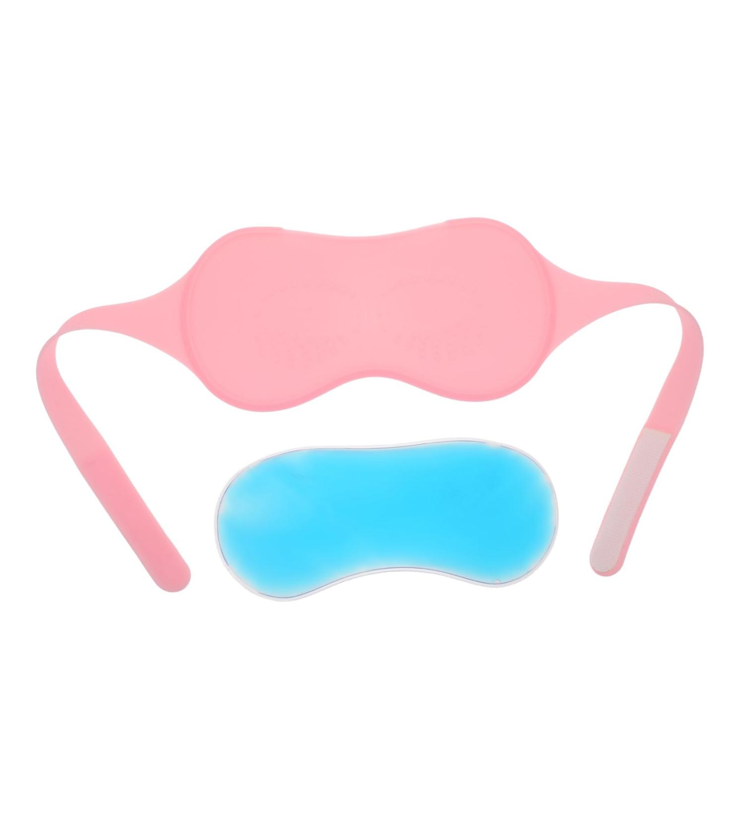 FRCOLOR 1 Set Gel Eye Mask Adjustable Pink Gel Sheet Travel Hood 65X2CM Pink - Buy Online on GoSupps.com