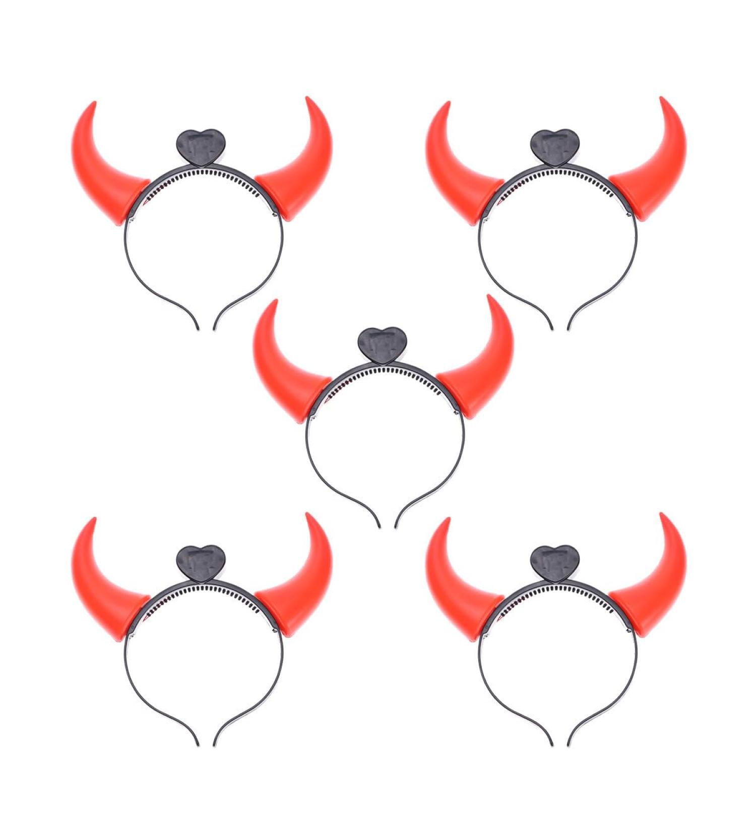 FOMIYES Halloween Headbands: Devil Horns Headband - Red Luminous Devil Horns Hairband LED Light Halloween Costume for Women Men Girls Halloween Party Cosplay Supplies - Buy Online on GoSupps.com