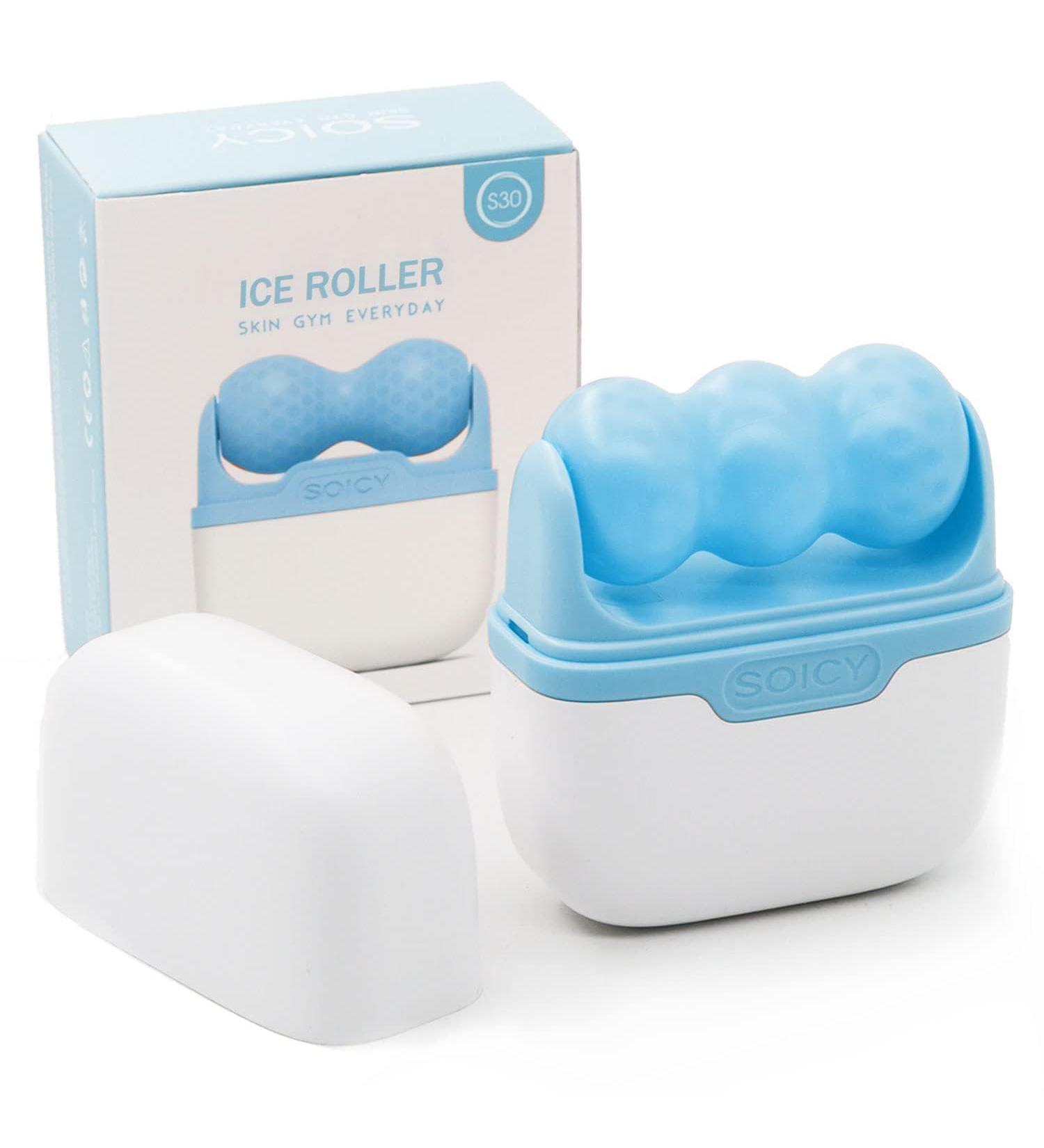 Ice Roller Facial Tool for Swelling & Migraine Relief | Face Massage Device for Women | Blue Ice Roller for Skincare - Buy Online on GoSupps.com