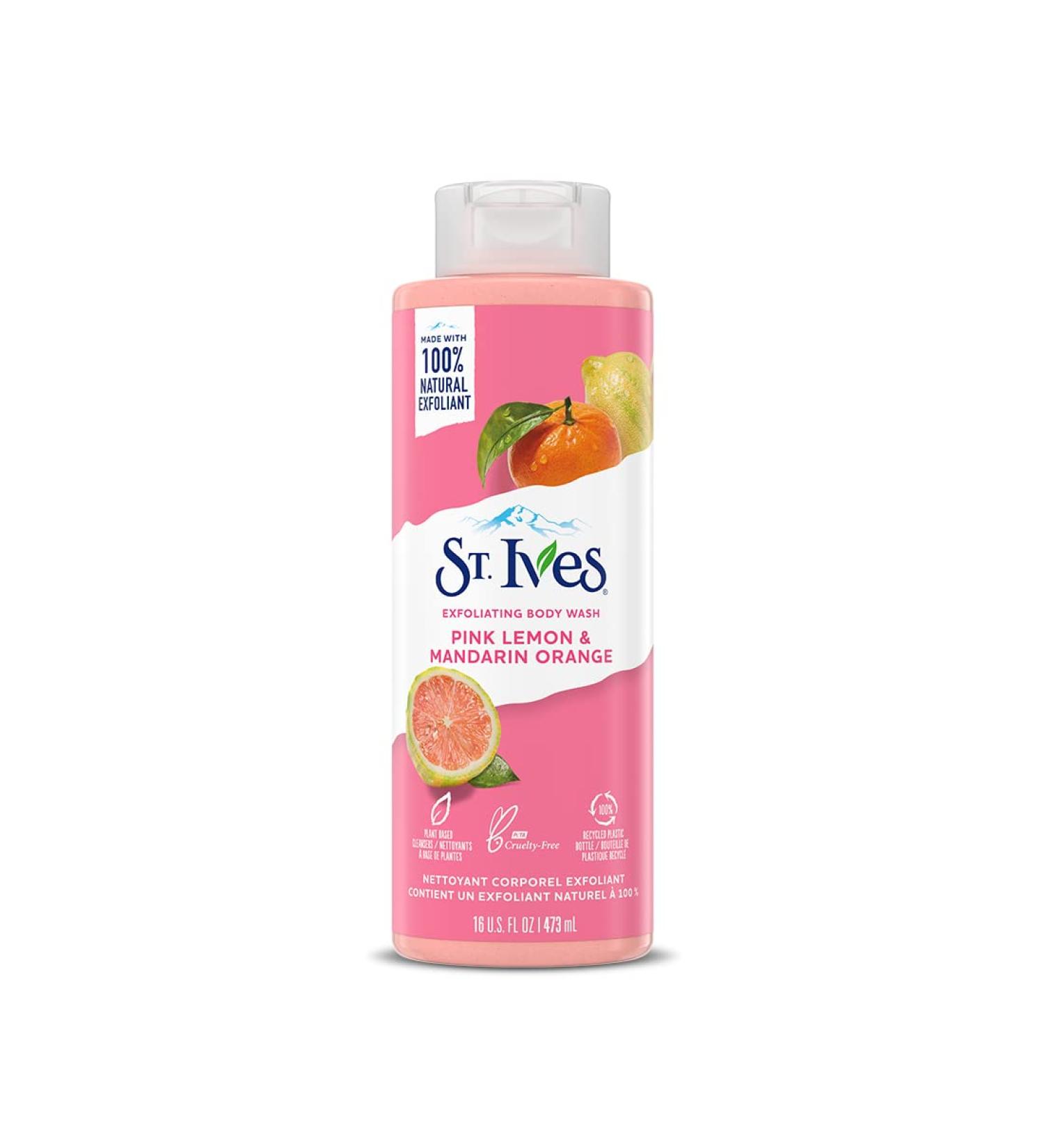 St. Ives Pink Lemon & Mandarin Orange Exfoliating Body Wash 16 fl oz - Buy Online on GoSupps.com