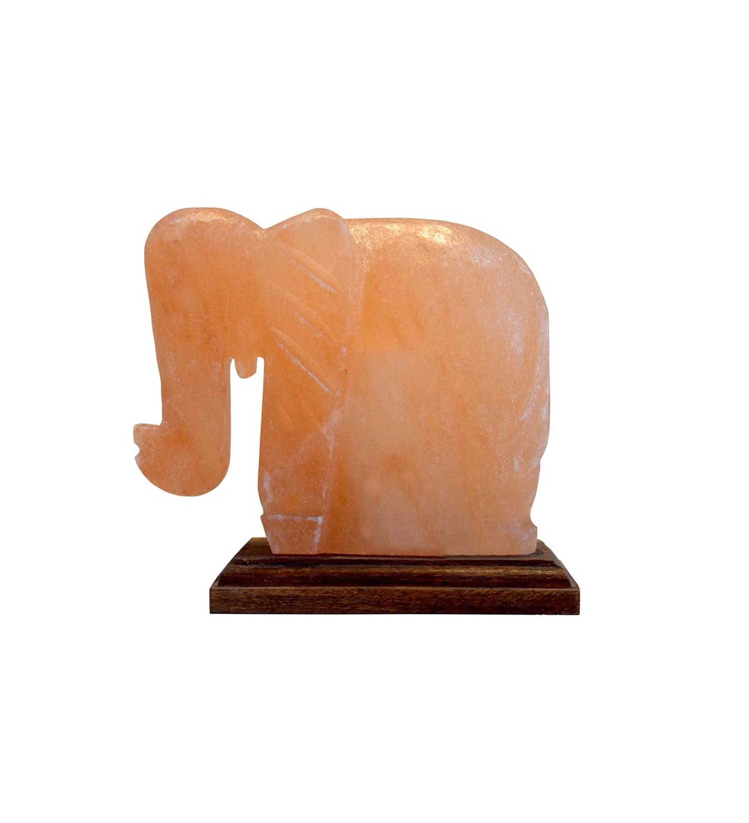 Pink Hill Elephant Shape 2-3 Kg Himalayan Salt Lamp - Buy Online on GoSupps.com