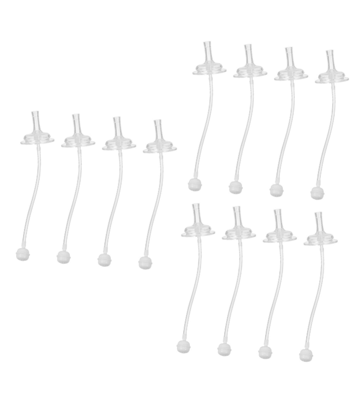 Ibasenice 12 STK Reusable Silicone Straws - Straw Sippy Cup Converter Kit for Baby Bottles - Eco-Friendly Pebble Gel Milk Cup - Transparent (3 Pack) - Buy Online on GoSupps.com