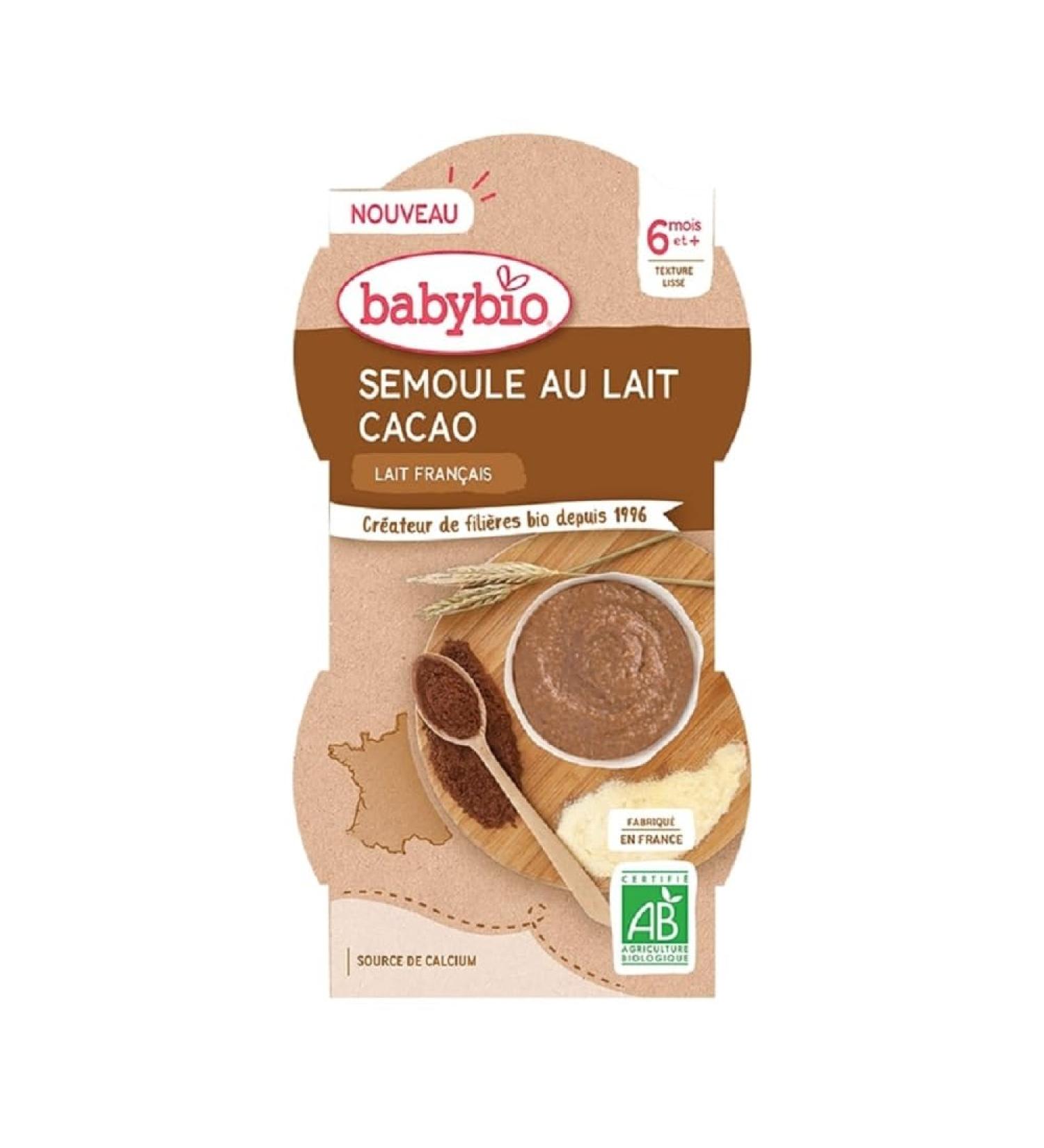 BABYBIO SEMOLINA PUDDING COCOA DESSERTS PACK OF 2 X 100G - Buy Online on GoSupps.com