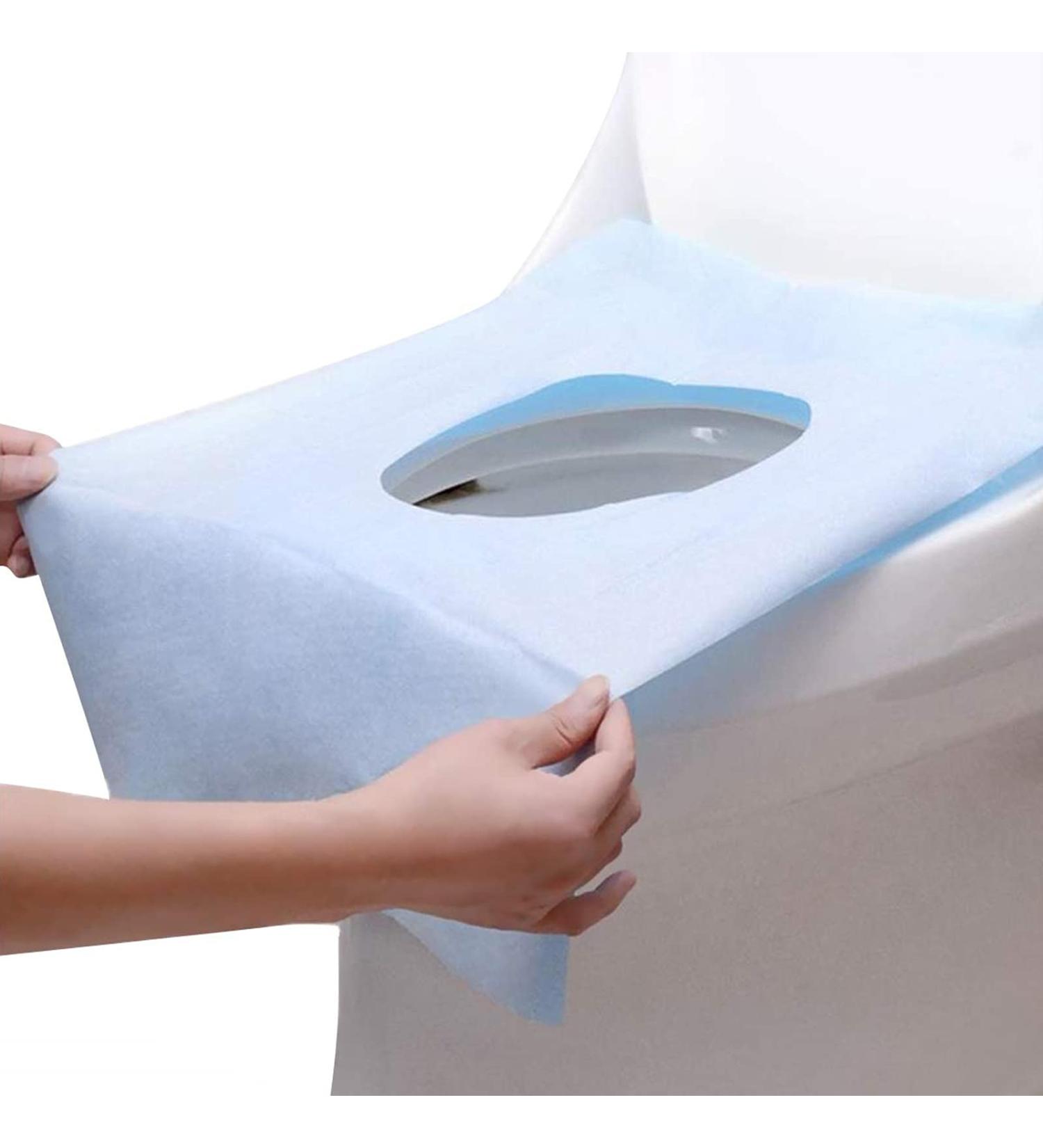 Disposable Toilet Seat Covers 30Pcs - Waterproof & Individually Wrapped - Large Portable Potty Training Covers for Kids - Ideal for Road Trips & Public Restrooms - Sky Blue - Buy Online on GoSupps.com