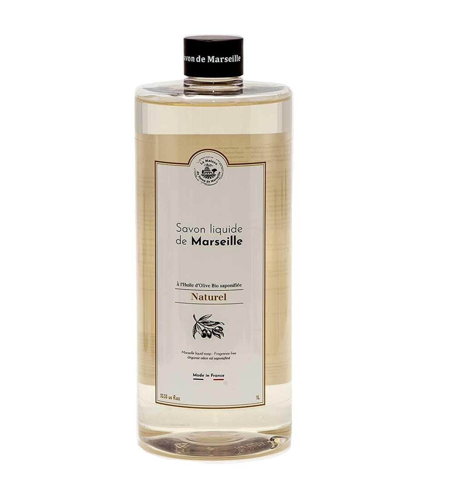 La Maison du Savon de Marseille French Liquid Soap Hand Wash Natural 1 Litre