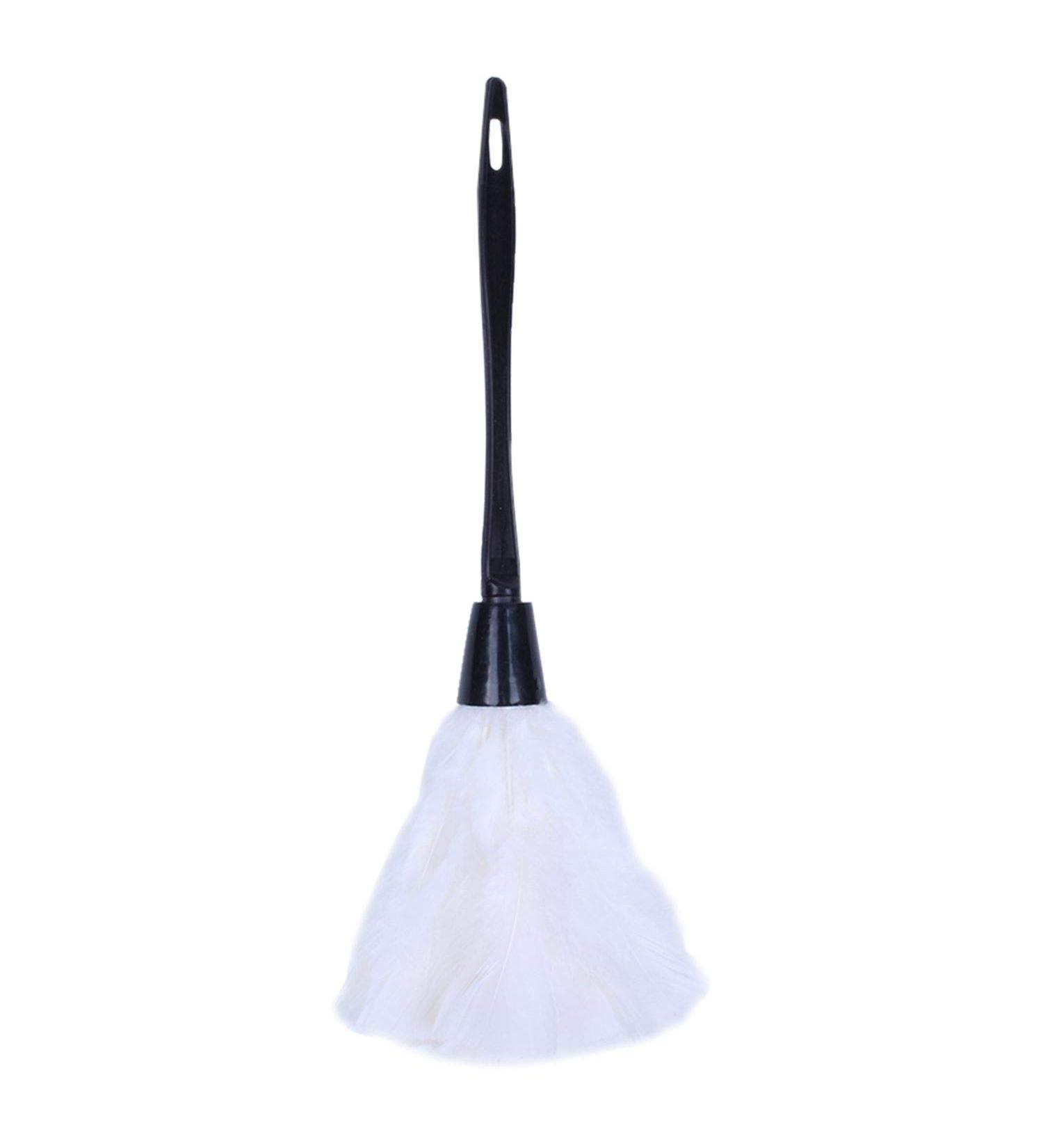 Rosrrtlm 1pc Fashion Turkey Feather Duster with Black Plastic Handle Cleaning Tool(white) 35cm - Buy Online on GoSupps.com