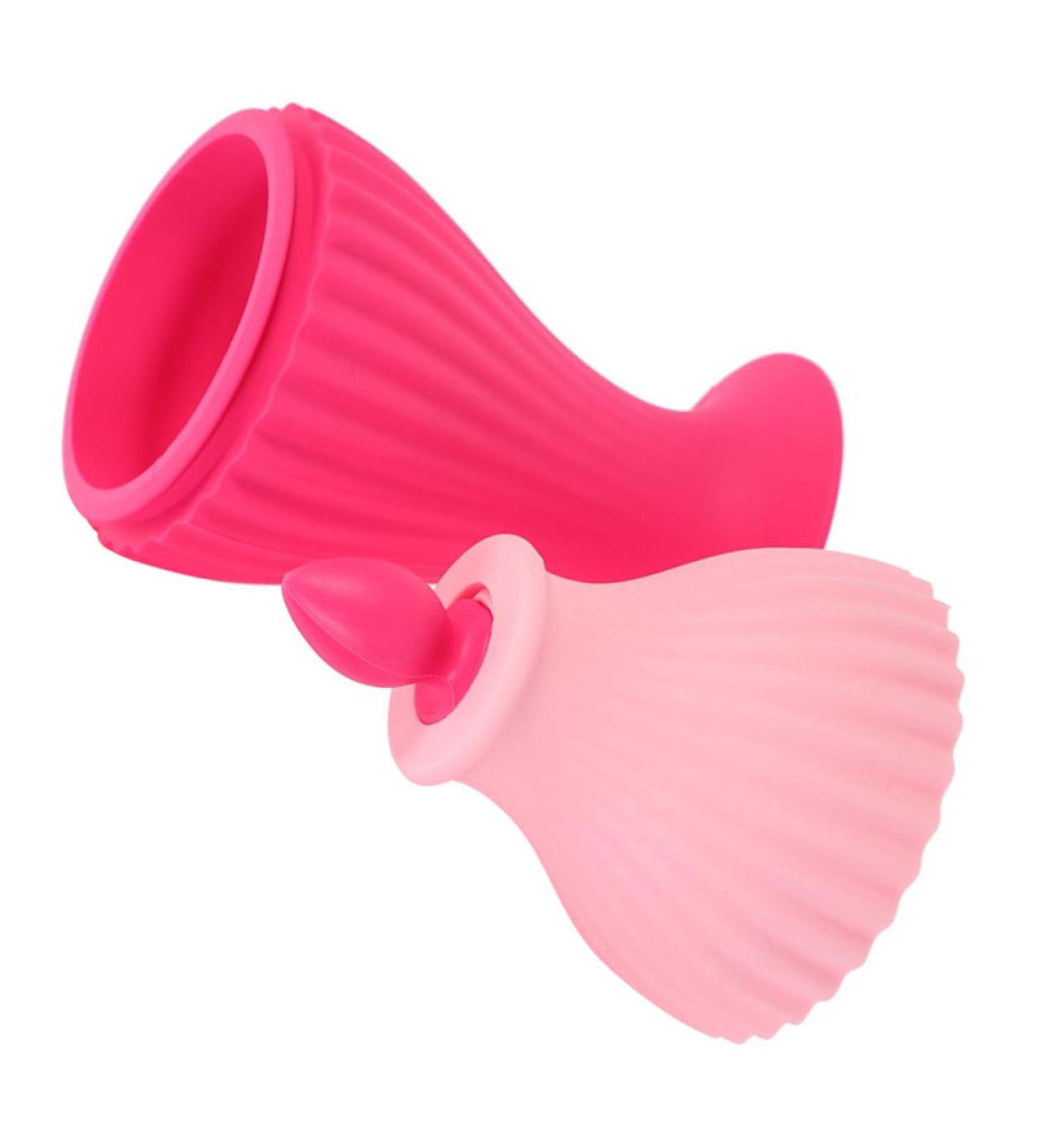 Beavorty Ice Cube Tray & Roller - Reusable Silicone Face Ice Tool for Skin Massage - Pink 15x6CM - Buy Online on GoSupps.com