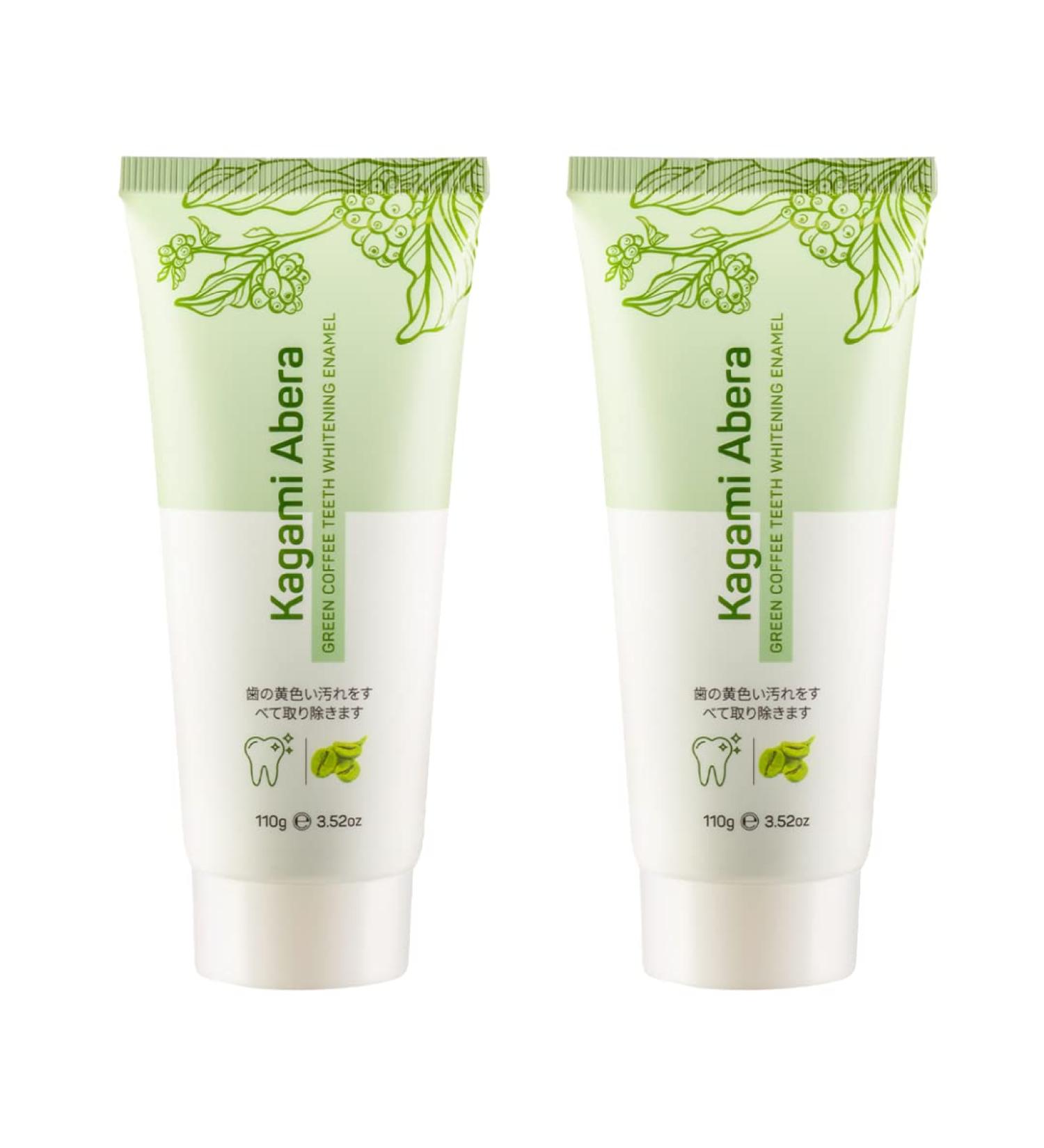 ABERA Natural Enamel Repair Toothpaste with Fermented Green Coffee Extract - Pack of 2 - Oral Care for Yellow Stains and Plaque Removal - 3.52 oz - Buy Online on GoSupps.com