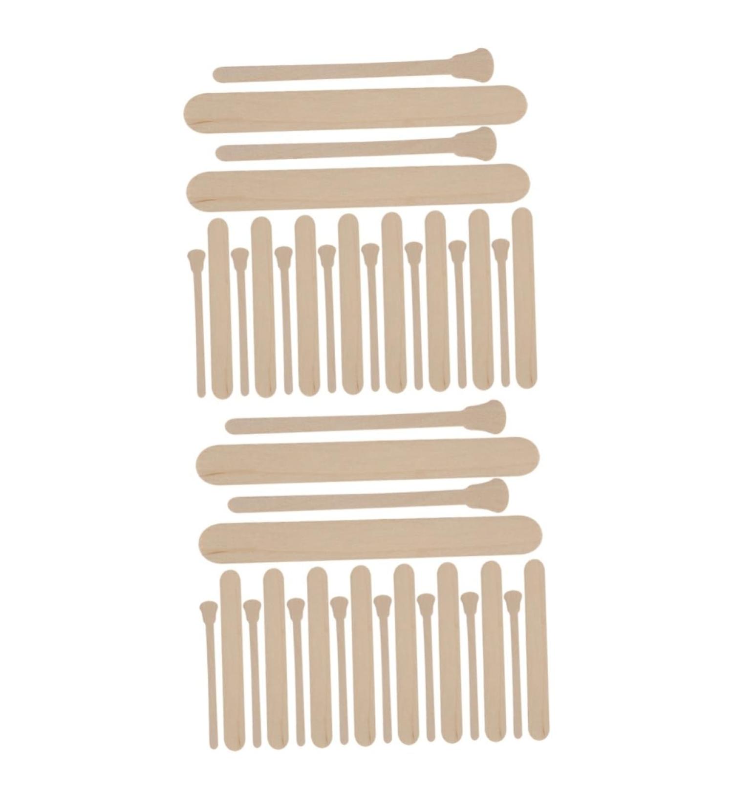 FOMIYES 200 STK Waxed Wooden Sticks for Makeup Application - Ideal Tinkering Tool for Kids & Waxing Spatula - Buy Online on GoSupps.com