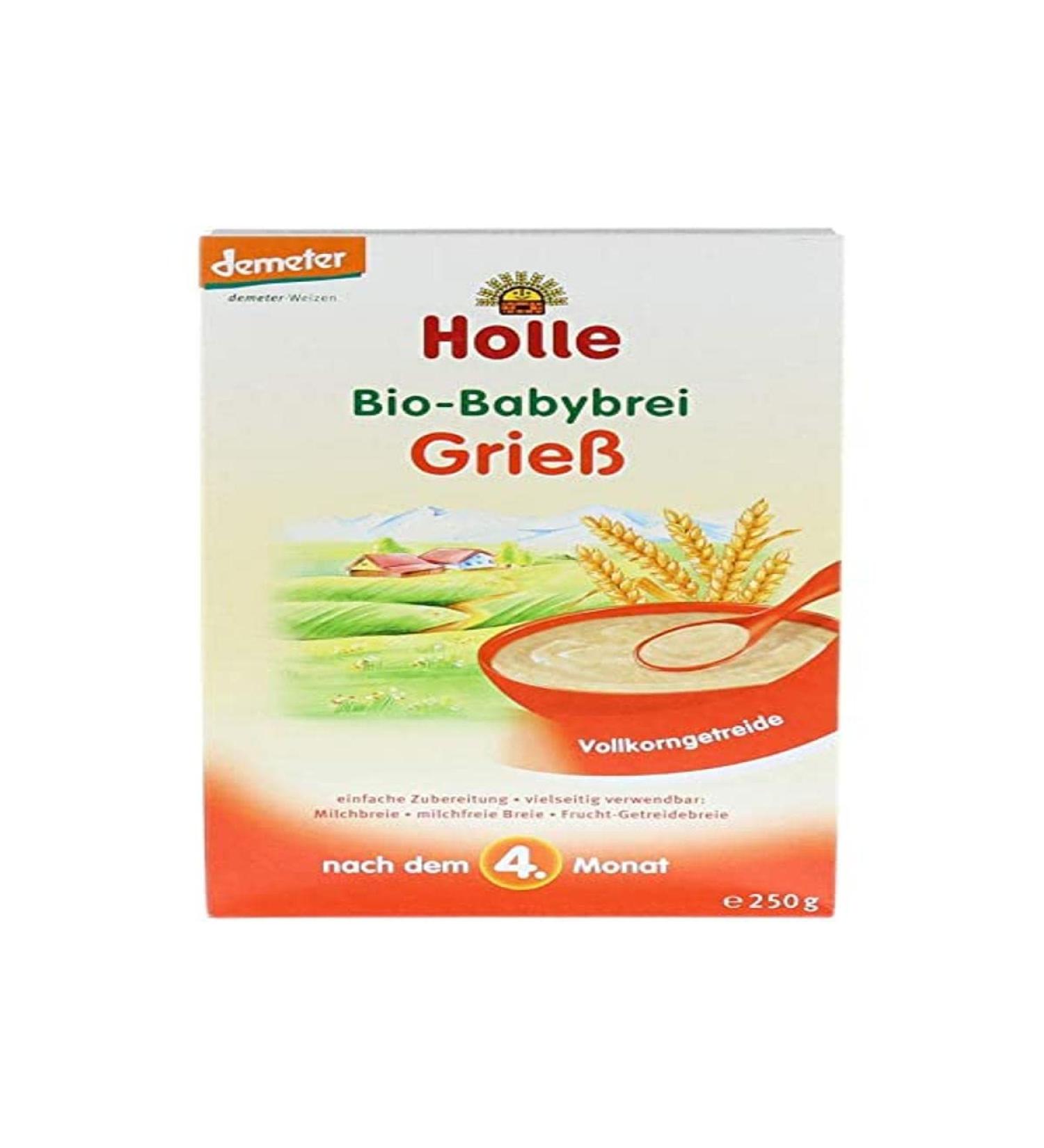 Holle Organic Baby Porridge Semolina 250 g 250 g (1 pack)