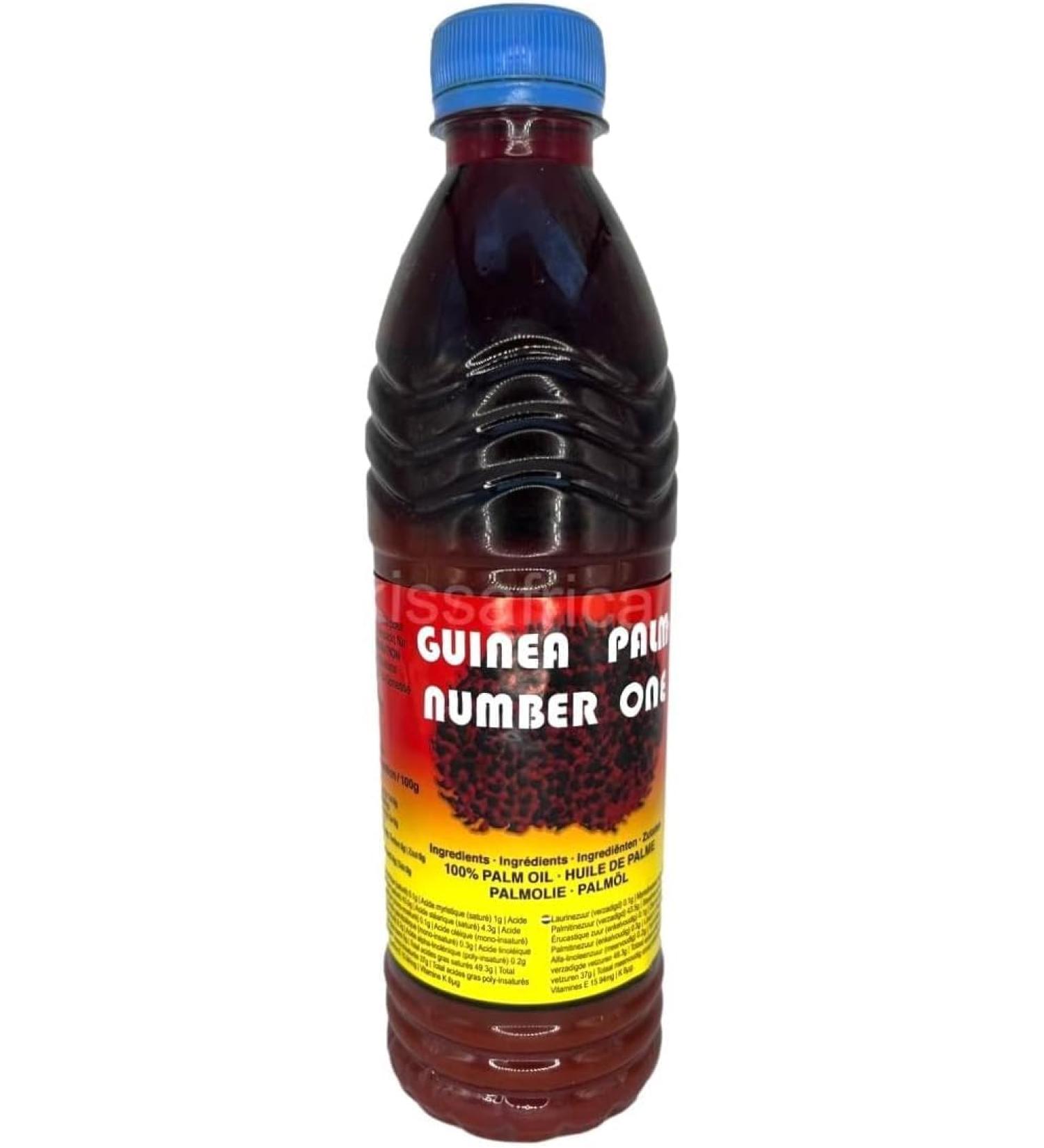 Guinea Palm Number One Oil - 500ml | Artisan Red Oil | Ideal for Seed Sauce Fatty Rice Traditional African Dishes