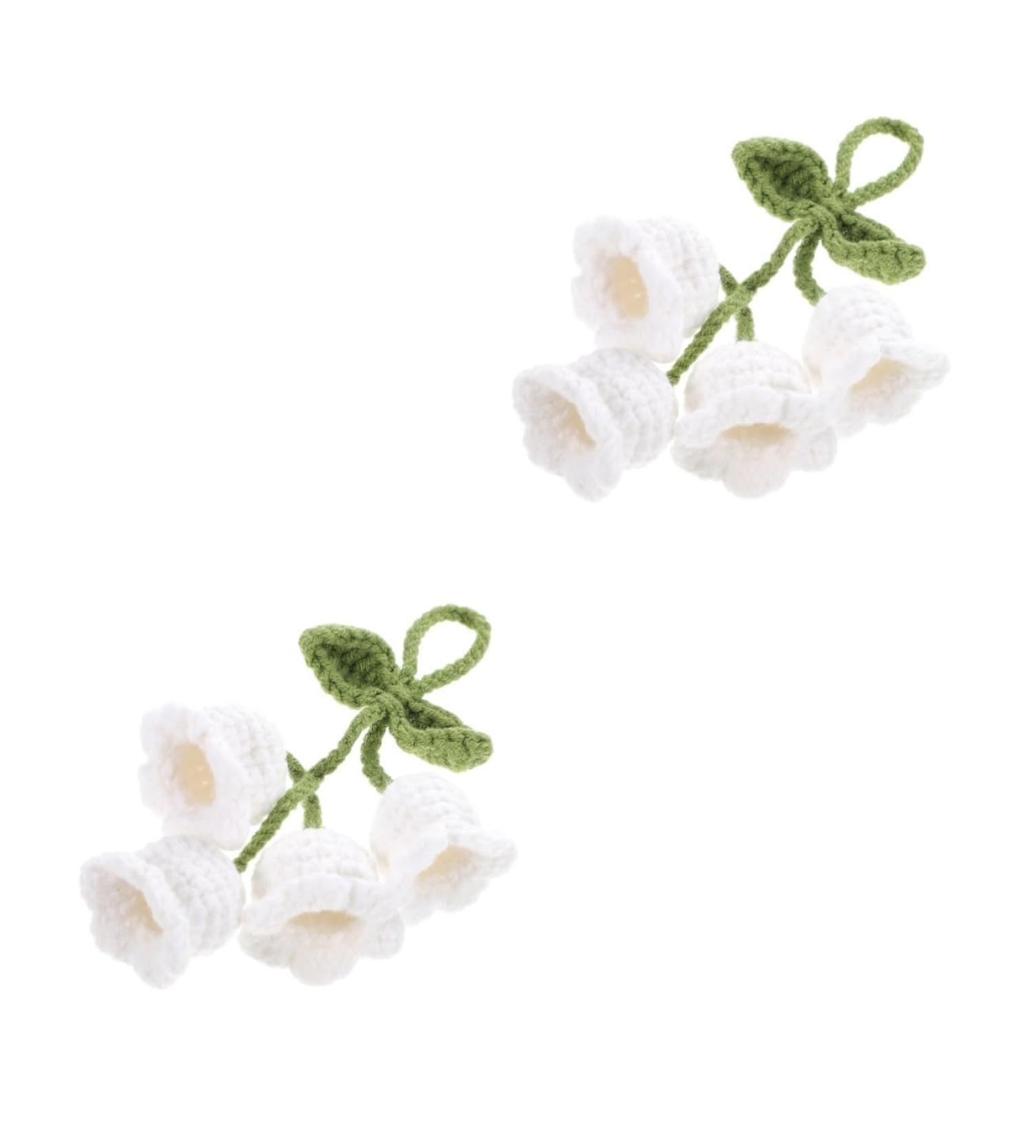 Zerodeko 2pcs Lily of The Valley Pendant Braids Accessories Embellishments for Crafting Small Crochet Flower Whitex2pcs 11X5CMx2pcs - Buy Online on GoSupps.com