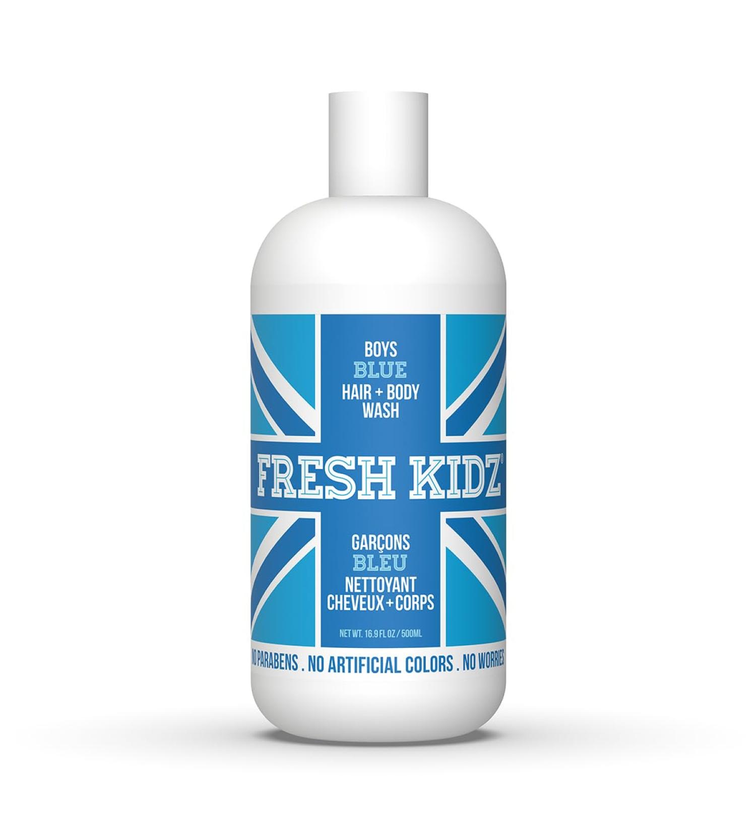 Fresh Kidz Hair & Body Wash for Kids & Teens | Gentle All-Skin Types Cleanser - Boys Blue 16.9 Fl.Oz - Buy Online on GoSupps.com