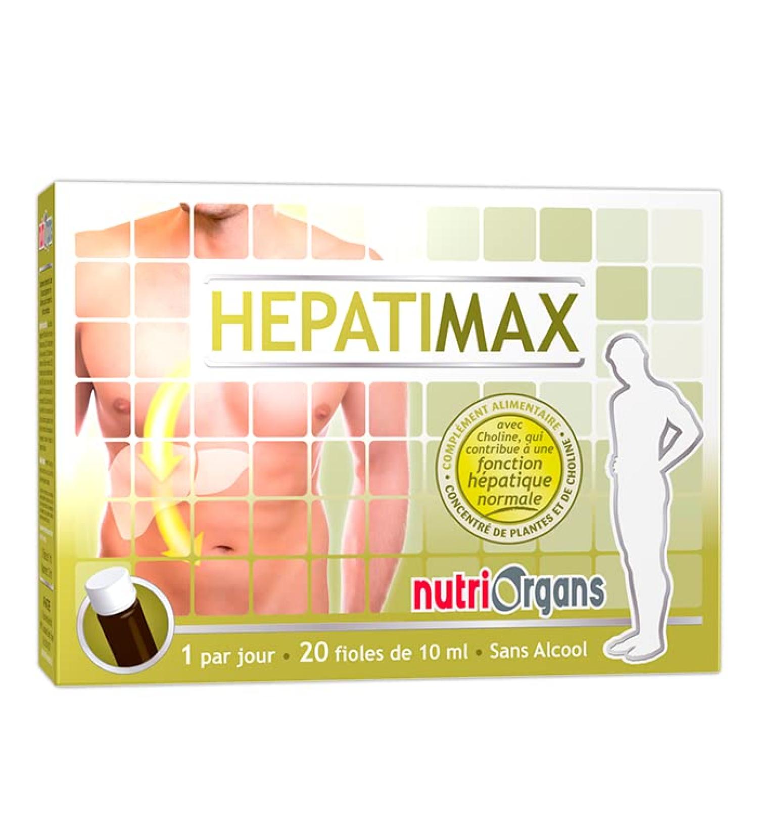 Hepatimax | D tox H patique avec artichaut chardon-marie radis noir desmodium et boldo | 20 flacons Api-Nature