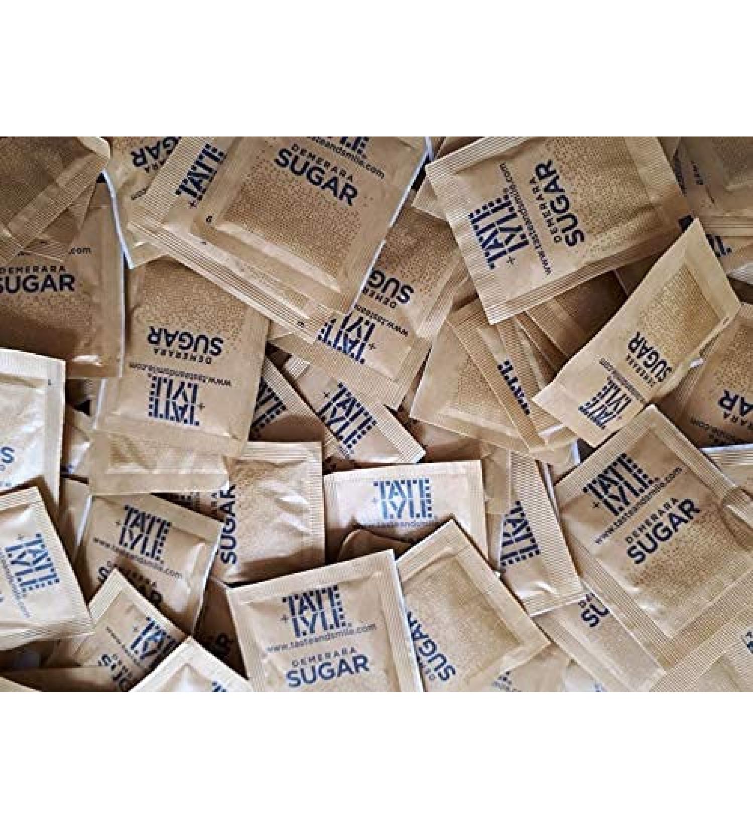 Brown Demerara Cane Sugar Sachets - 250 Individually Wrapped Pure Granulated Packs - Buy Online on GoSupps.com