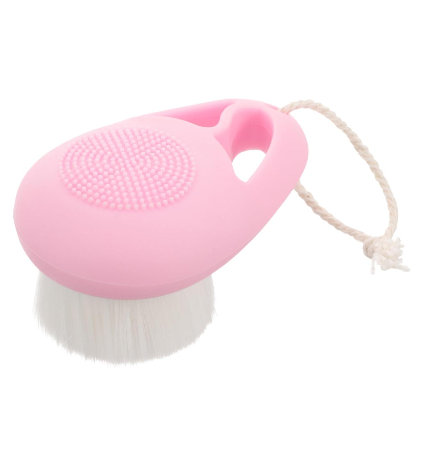 Angoily Facial Exfoliator Soft Fur Scrub Brush Brush Facial Cleansing Artificial Fiber Manual Cleaning Brush Scrub Makeup Brush Scrubber washbasin exfoliating Brush Double Sided face - Buy Online on GoSupps.com