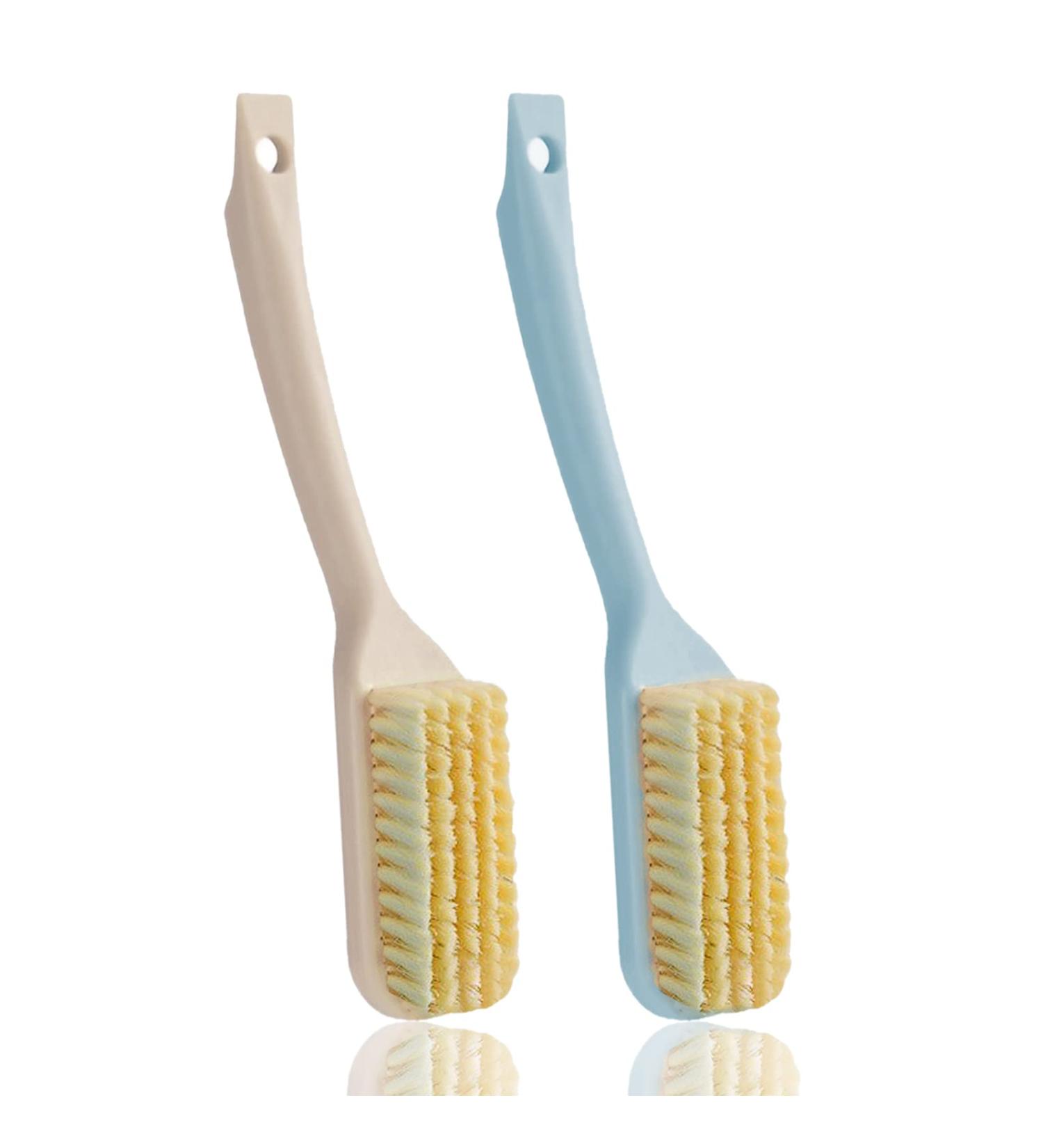 Shoe Washing Brush 2PCS Long Handle Shoe Brush Plastic Shoe Brush Multi-Function Cleaning Brush for Cleaning Shoes for Boots Shoes Clothes Yellow+Blue - Buy Online on GoSupps.com